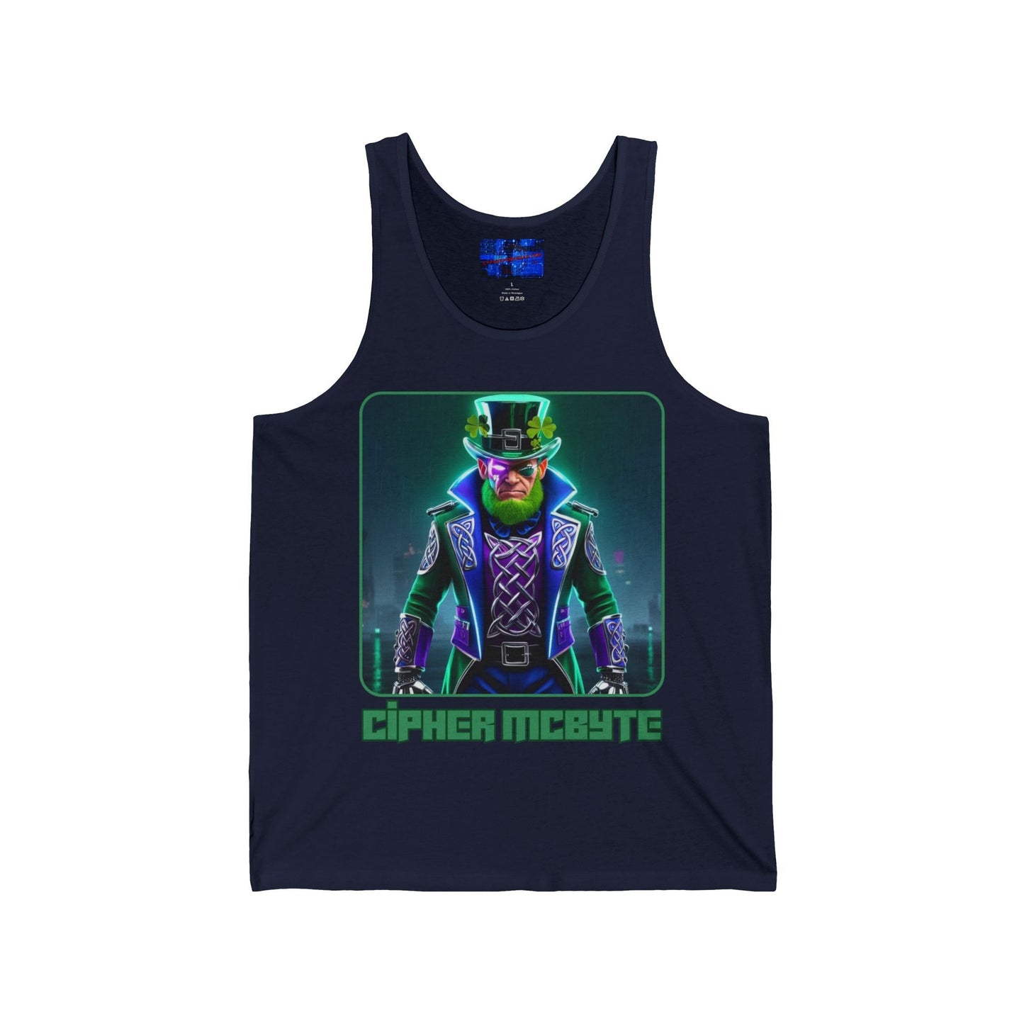 Cipher McByte Unisex Jersey Tank Top by cypherpunkgear – cypherpunkgear.com | Cypherpunk Merch