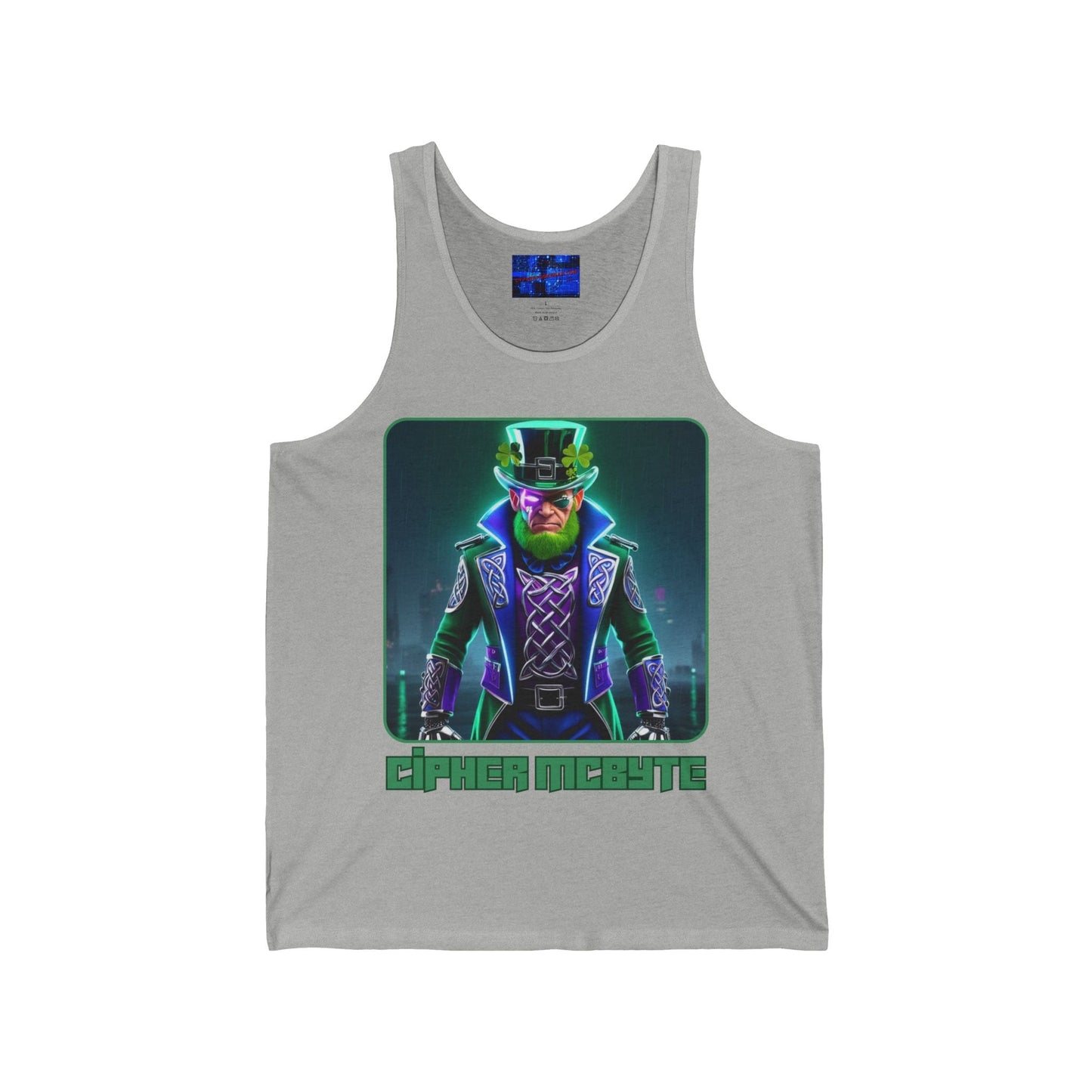 Cipher McByte Unisex Jersey Tank Top by cypherpunkgear – cypherpunkgear.com | Cypherpunk Merch