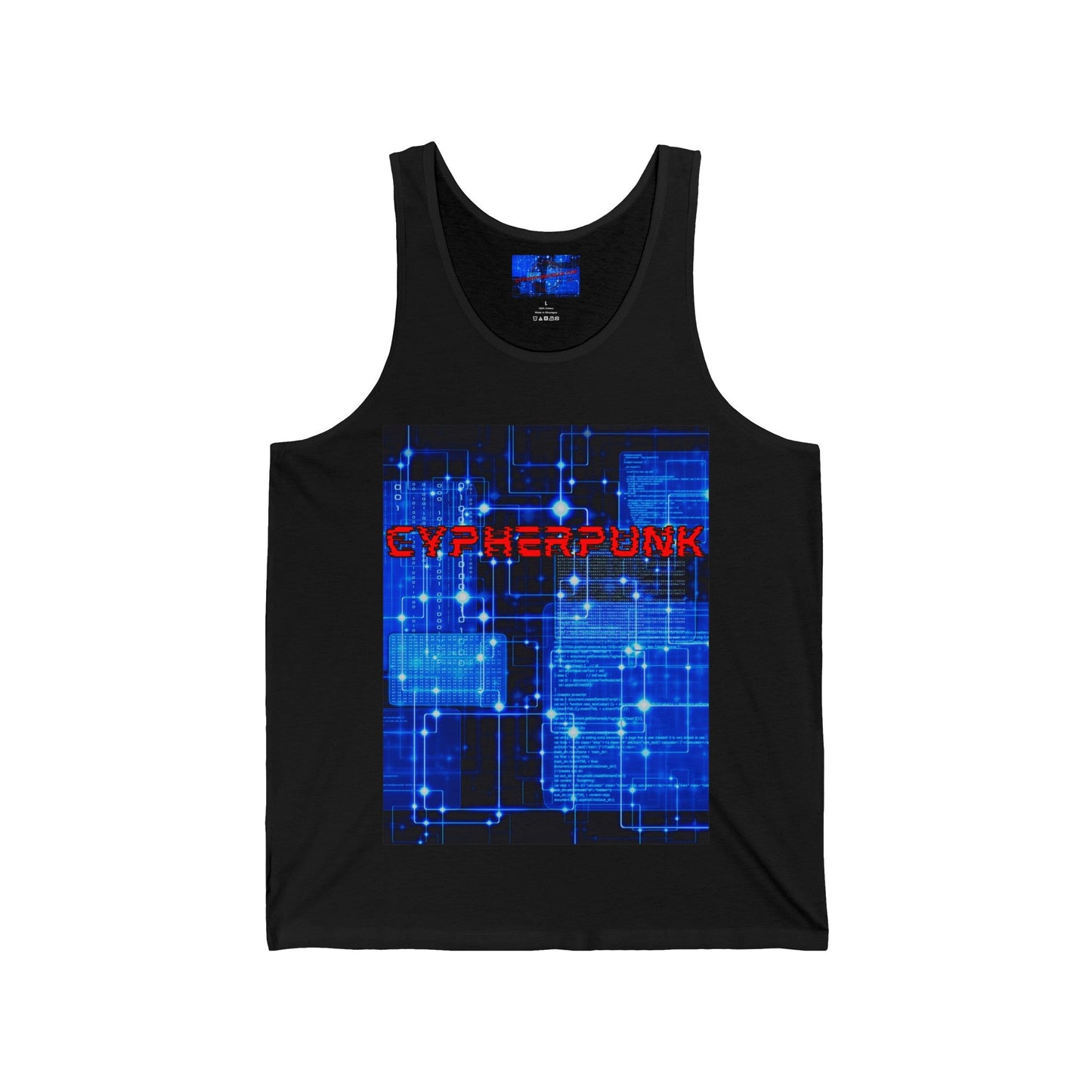 Cypherpunk Unisex Jersey Tank Top by cypherpunkgear – cypherpunkgear.com | Cypherpunk Merch
