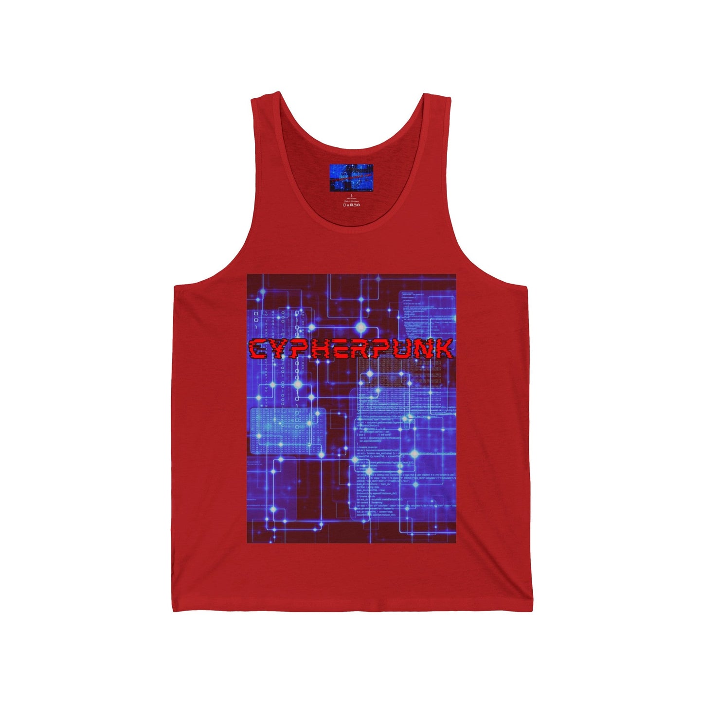 Cypherpunk Unisex Jersey Tank Top by cypherpunkgear – cypherpunkgear.com | Cypherpunk Merch