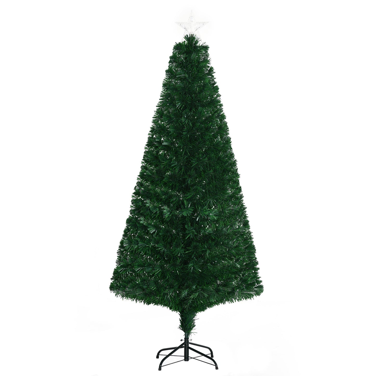 HOMCOM 6' Tall Douglas Fir Pre-Lit Artificial Christmas Tree