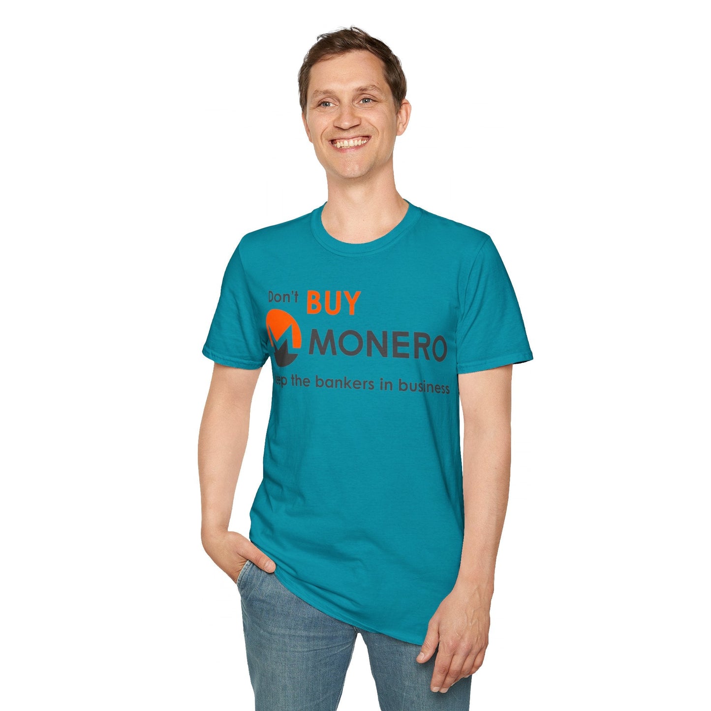 Don't buy Monero (XMR) Unisex T-Shirt by cypherpunkgear – cypherpunkgear.com | Cypherpunk Merch