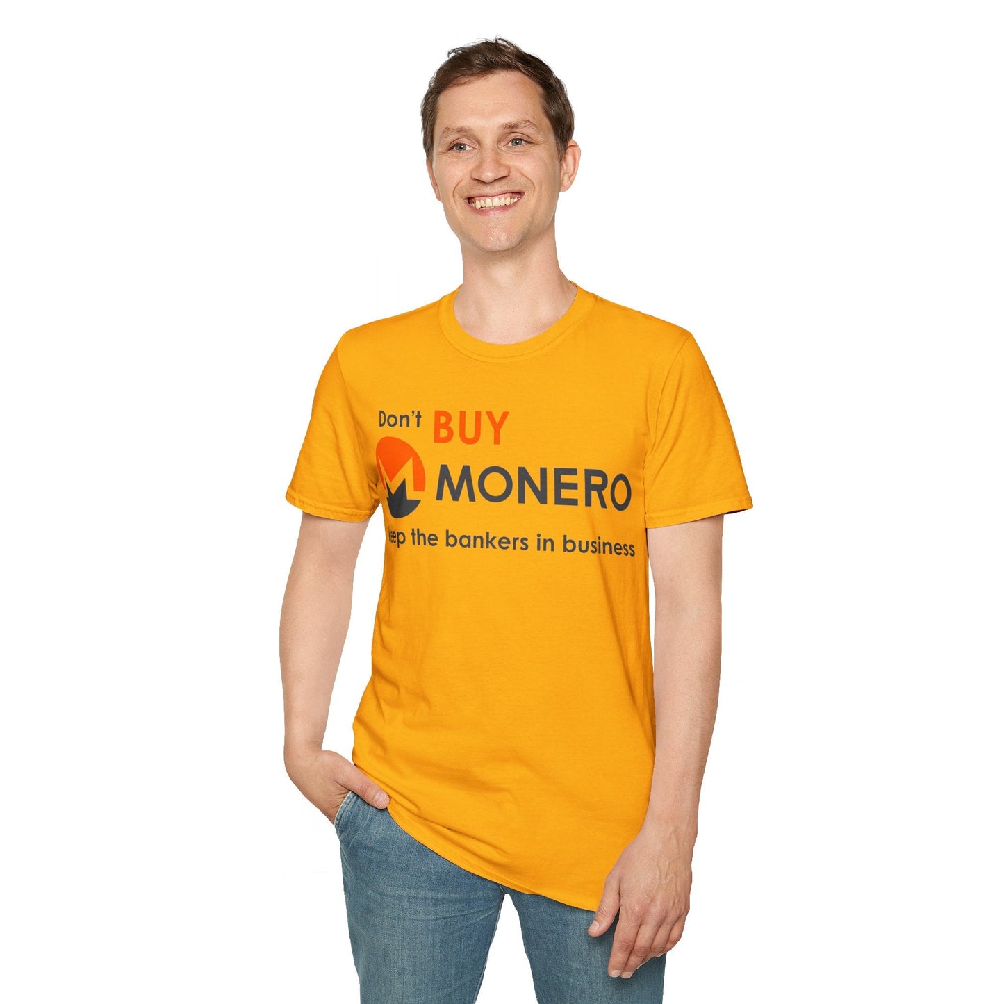 Don't buy Monero (XMR) Unisex T-Shirt by cypherpunkgear – cypherpunkgear.com | Cypherpunk Merch