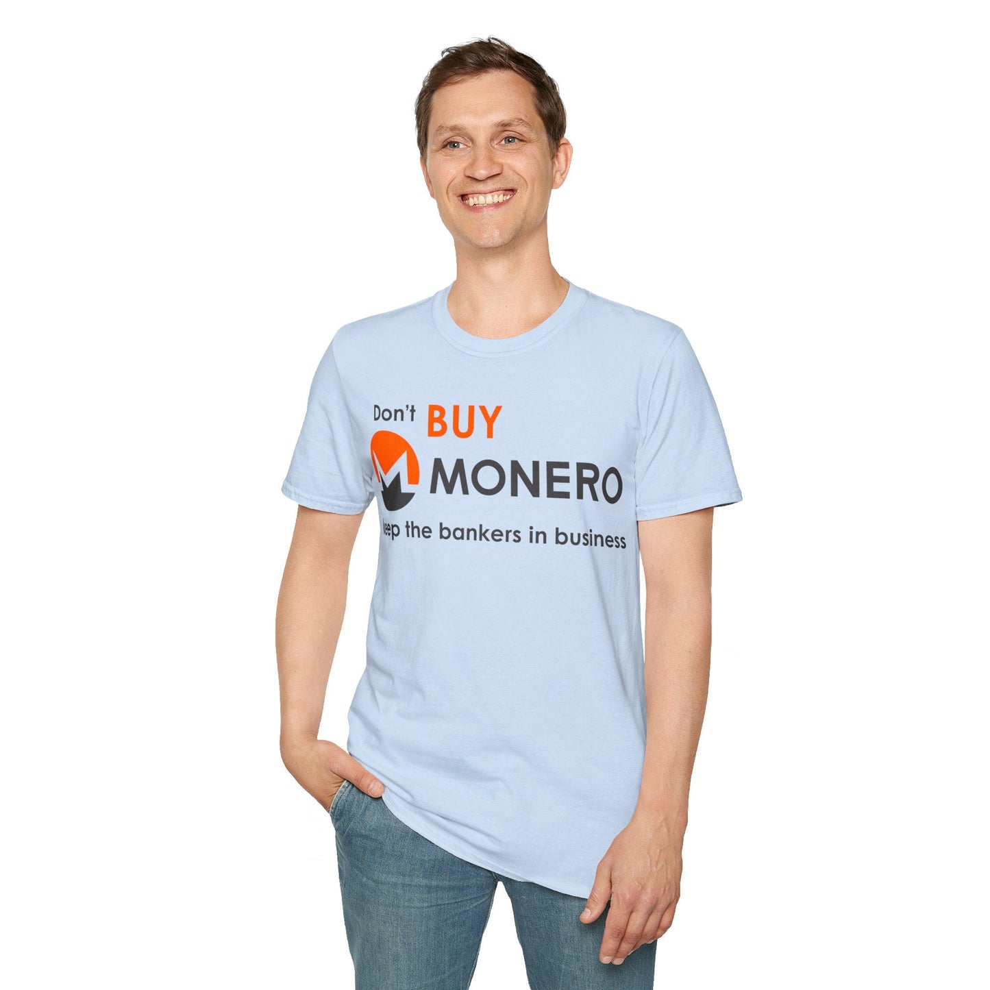 Don't buy Monero (XMR) Unisex T-Shirt by cypherpunkgear – cypherpunkgear.com | Cypherpunk Merch