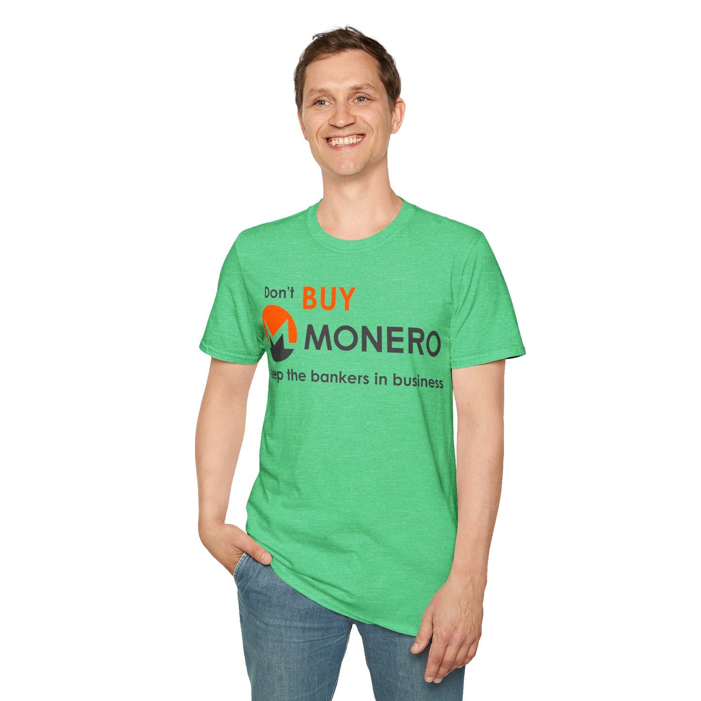 Don't buy Monero (XMR) Unisex T-Shirt by cypherpunkgear – cypherpunkgear.com | Cypherpunk Merch