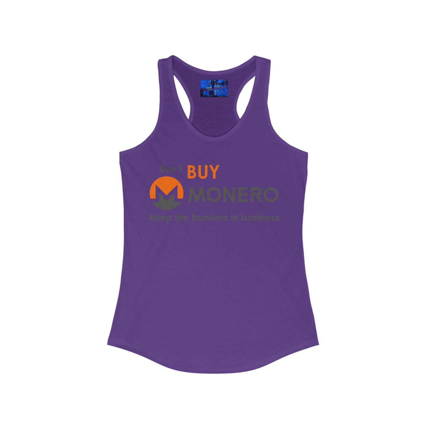 Don't buy Monero (XMR) Women's Racerback Tank Top by cypherpunkgear – cypherpunkgear.com | Cypherpunk Merch