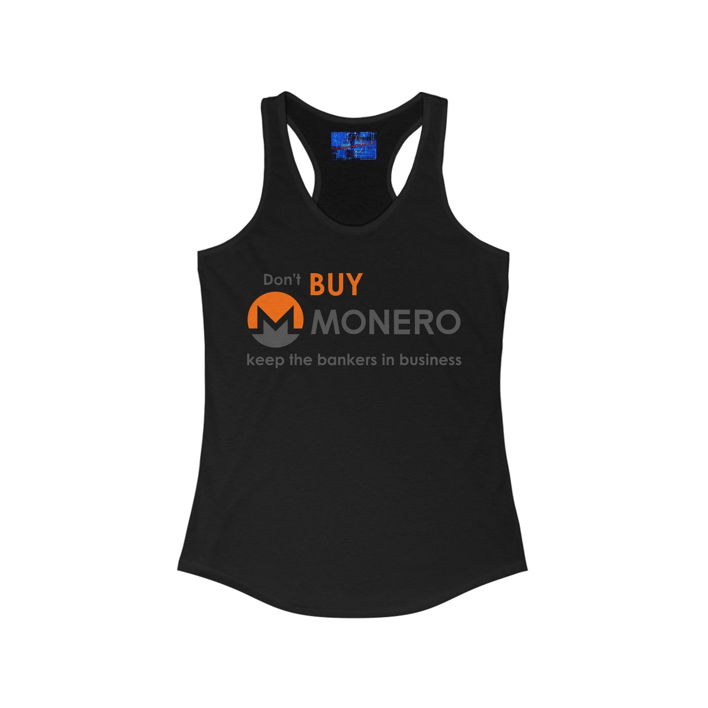 Don't buy Monero (XMR) Women's Racerback Tank Top by cypherpunkgear – cypherpunkgear.com | Cypherpunk Merch