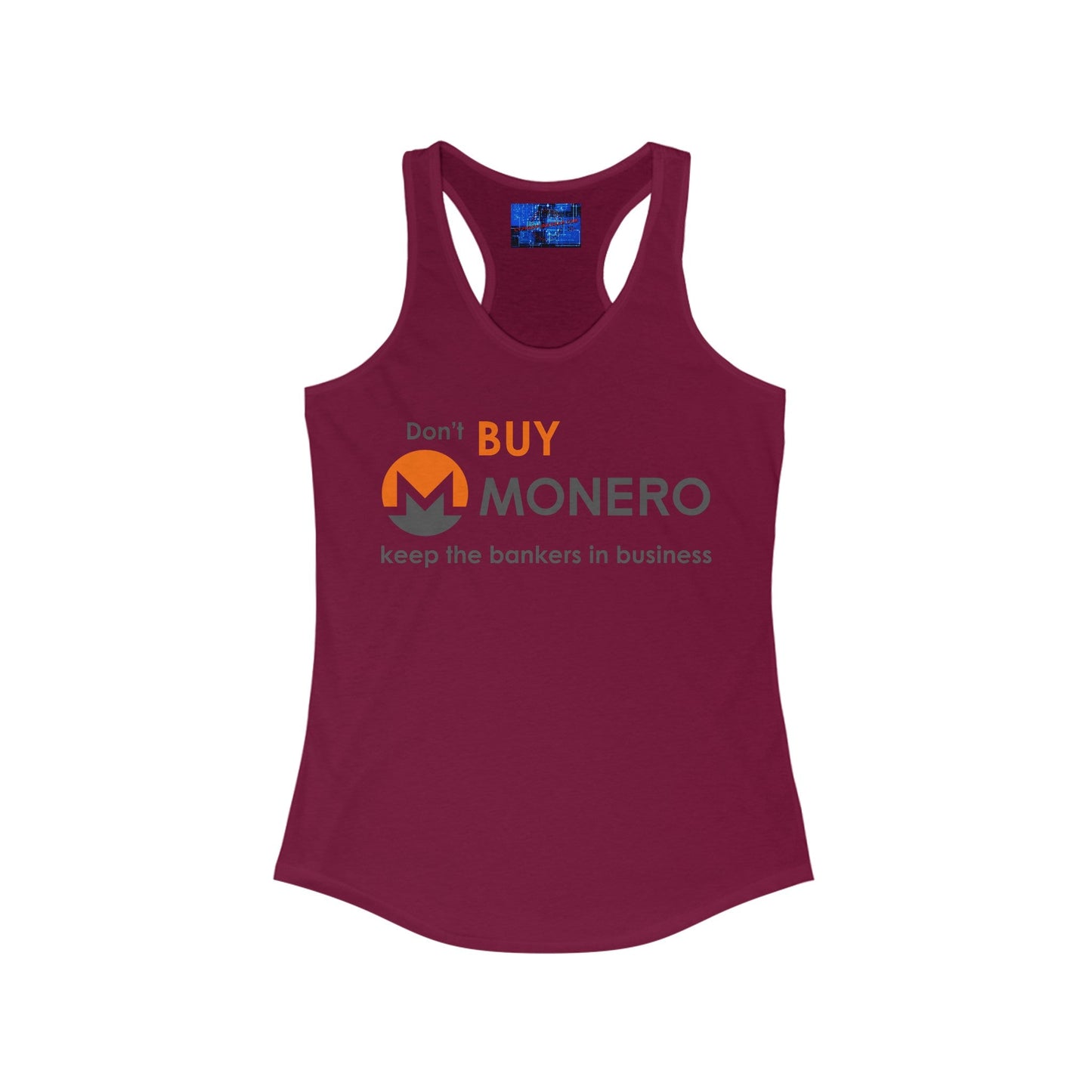 Don't buy Monero (XMR) Women's Racerback Tank Top by cypherpunkgear – cypherpunkgear.com | Cypherpunk Merch