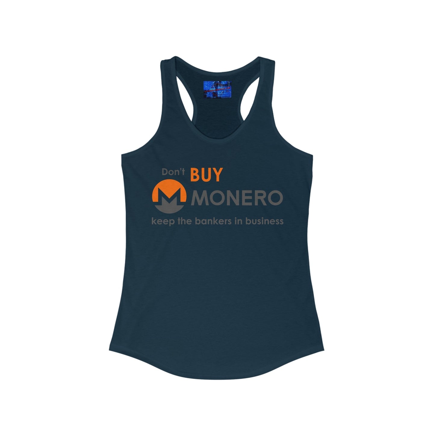 Don't buy Monero (XMR) Women's Racerback Tank Top by cypherpunkgear – cypherpunkgear.com | Cypherpunk Merch
