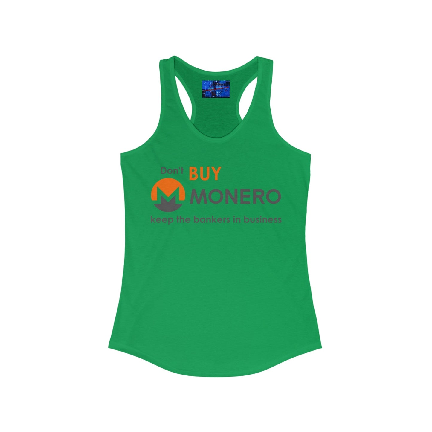 Don't buy Monero (XMR) Women's Racerback Tank Top by cypherpunkgear – cypherpunkgear.com | Cypherpunk Merch