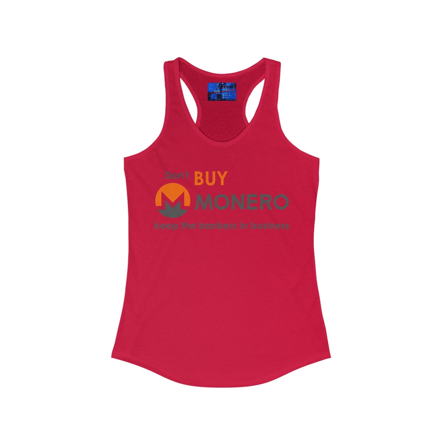 Don't buy Monero (XMR) Women's Racerback Tank Top by cypherpunkgear – cypherpunkgear.com | Cypherpunk Merch