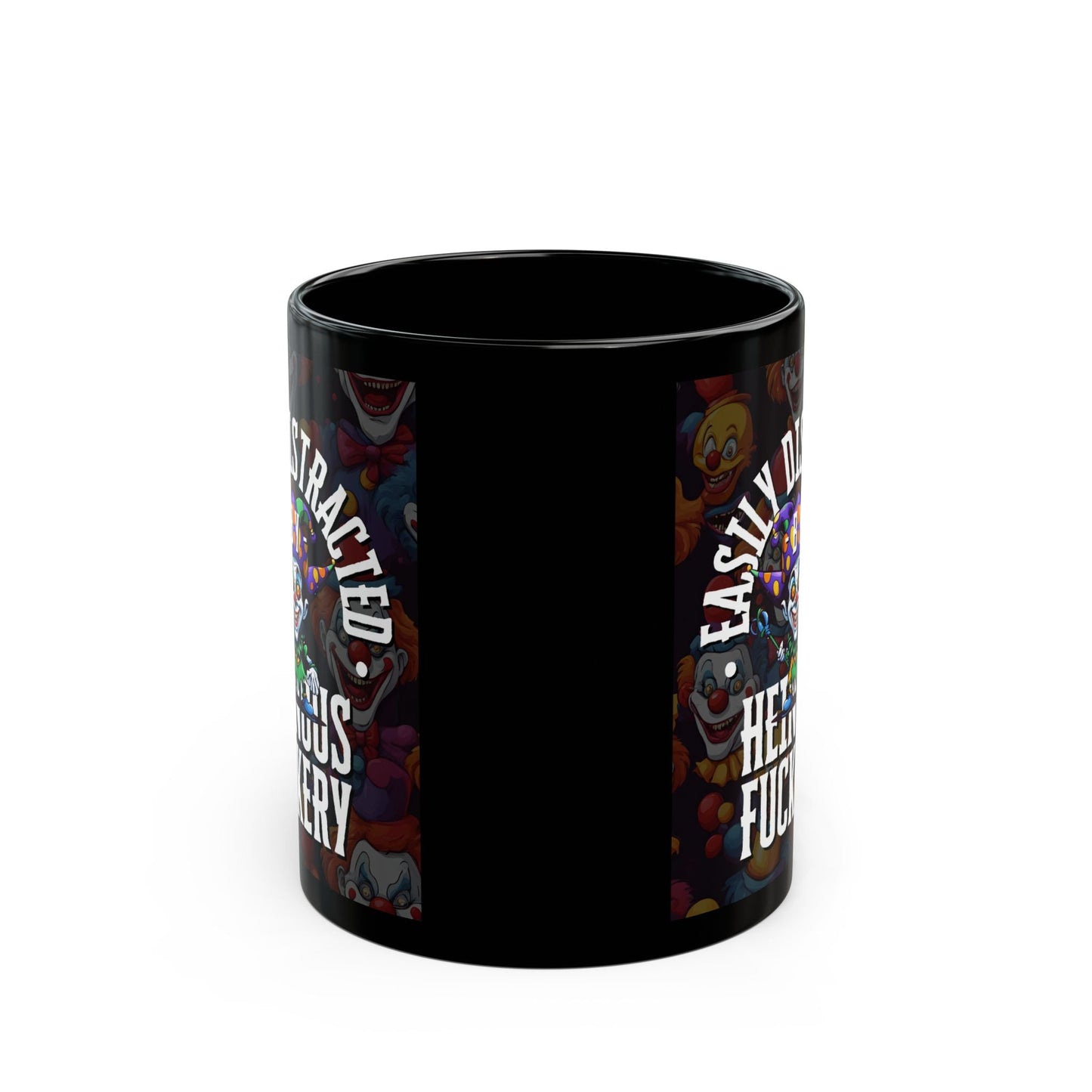 Easily Distracted by Heinous Fuckery Little Jincs Black Mug by cypherpunkgear – cypherpunkgear.com | Cypherpunk Merch