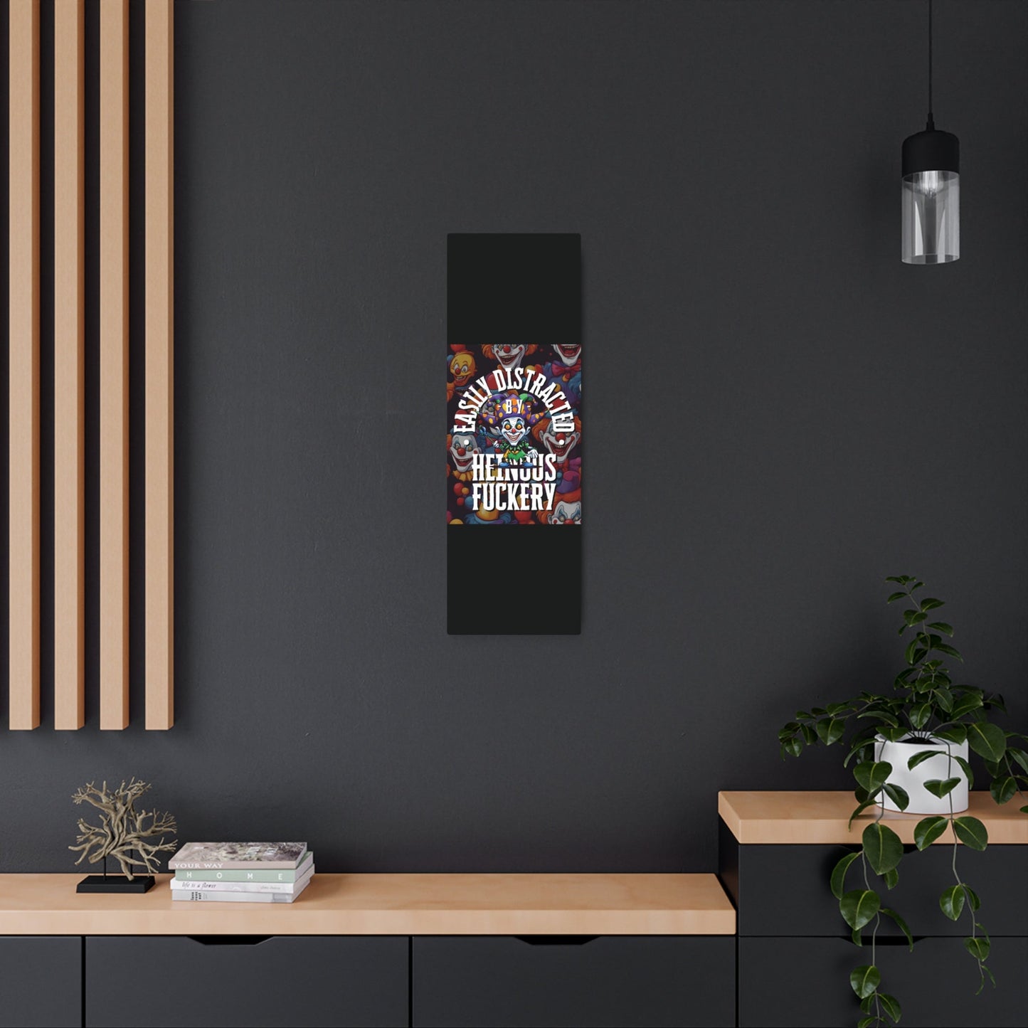 Easily Distracted by Heinous Fuckery Little Jincs Metal Art Sign by cypherpunkgear – cypherpunkgear.com | Cypherpunk Merch