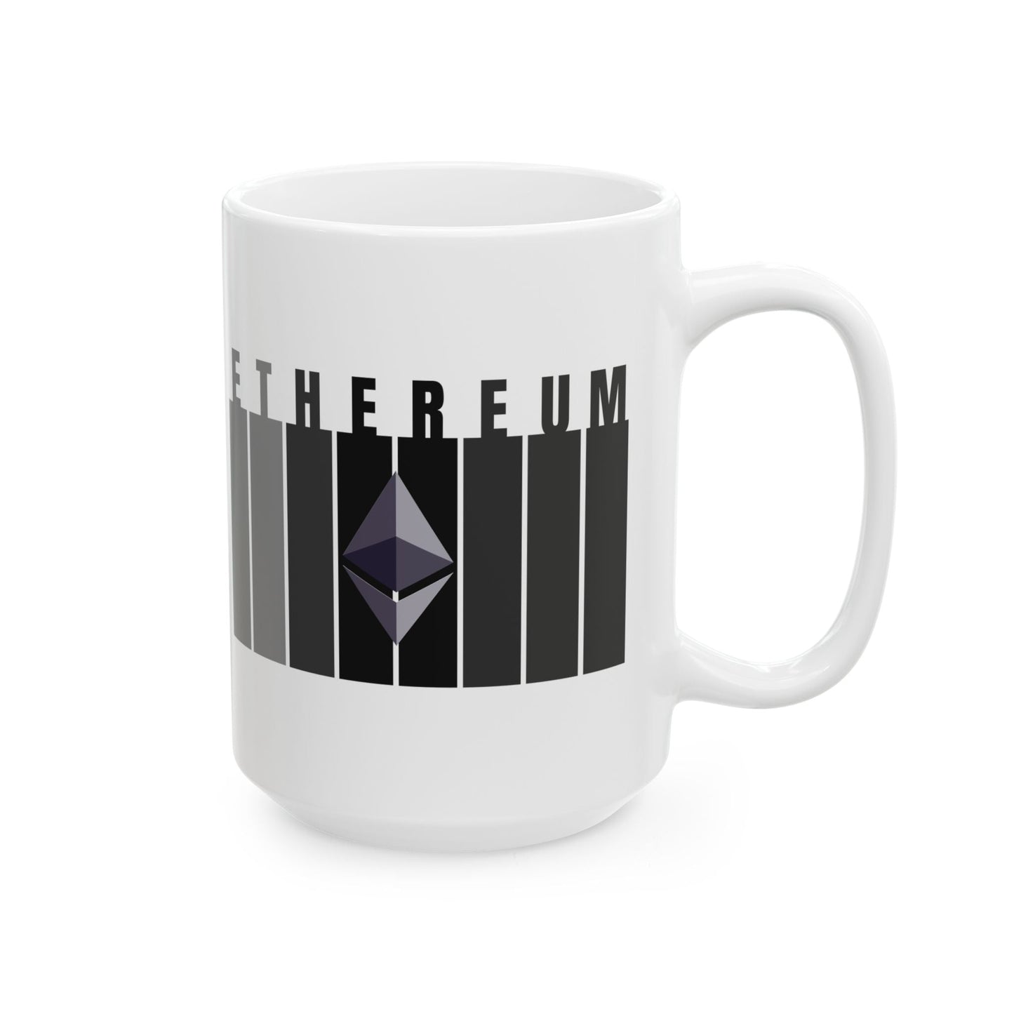 Ethereum (ETH) White Mug by cypherpunkgear – cypherpunkgear.com | Cypherpunk Merch