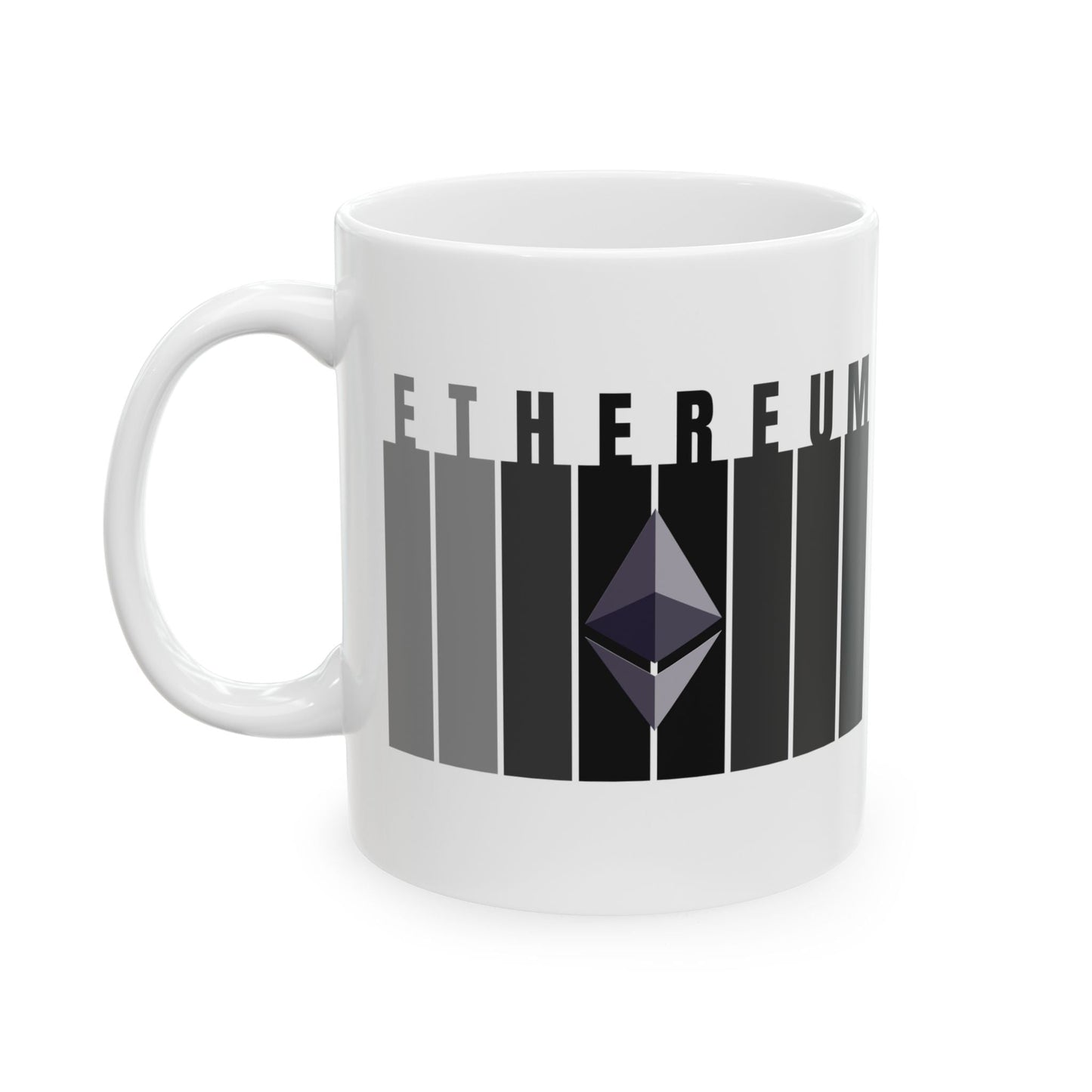 Ethereum (ETH) White Mug by cypherpunkgear – cypherpunkgear.com | Cypherpunk Merch