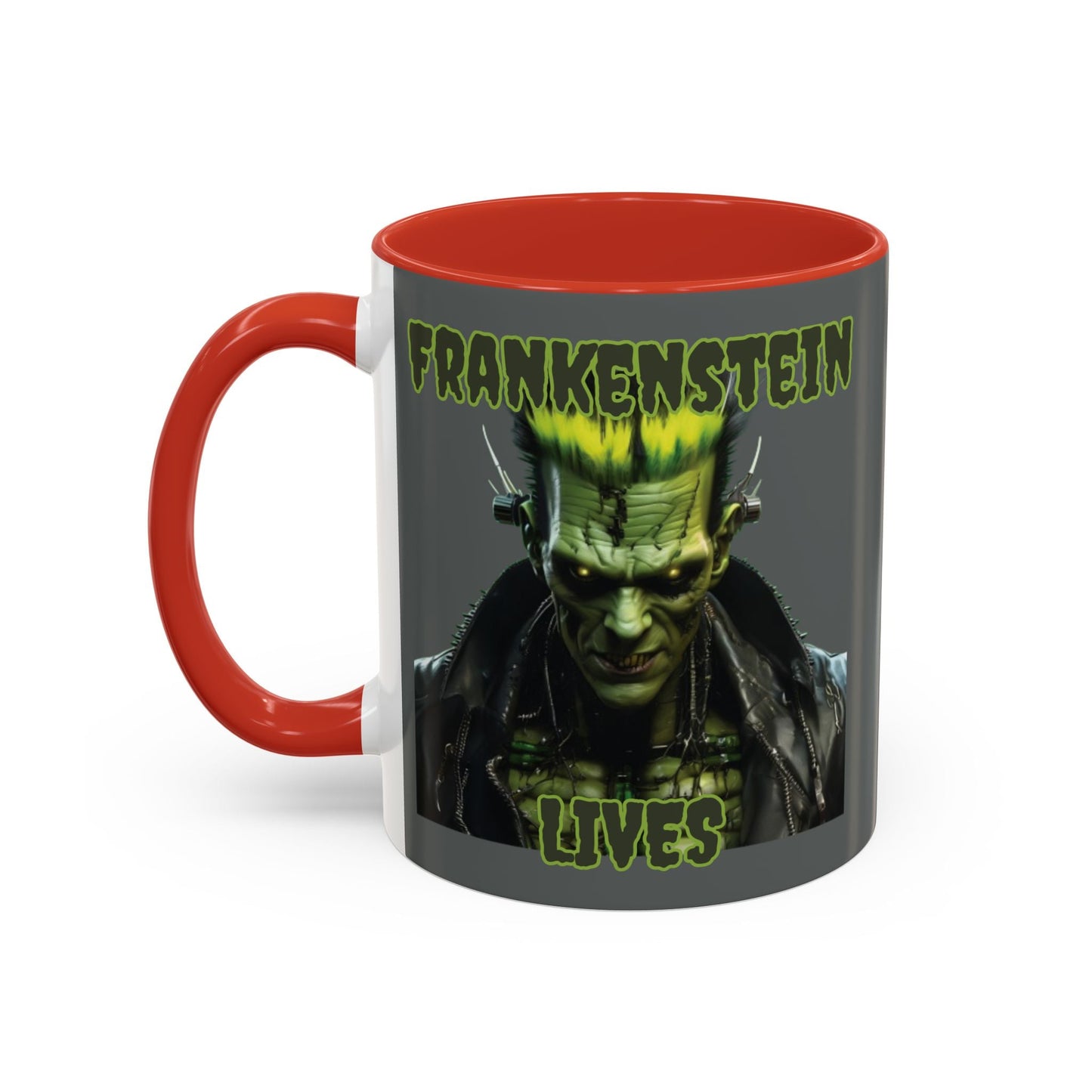Frankenstein Lives Accent Mug by cypherpunkgear – cypherpunkgear.com | Cypherpunk Merch