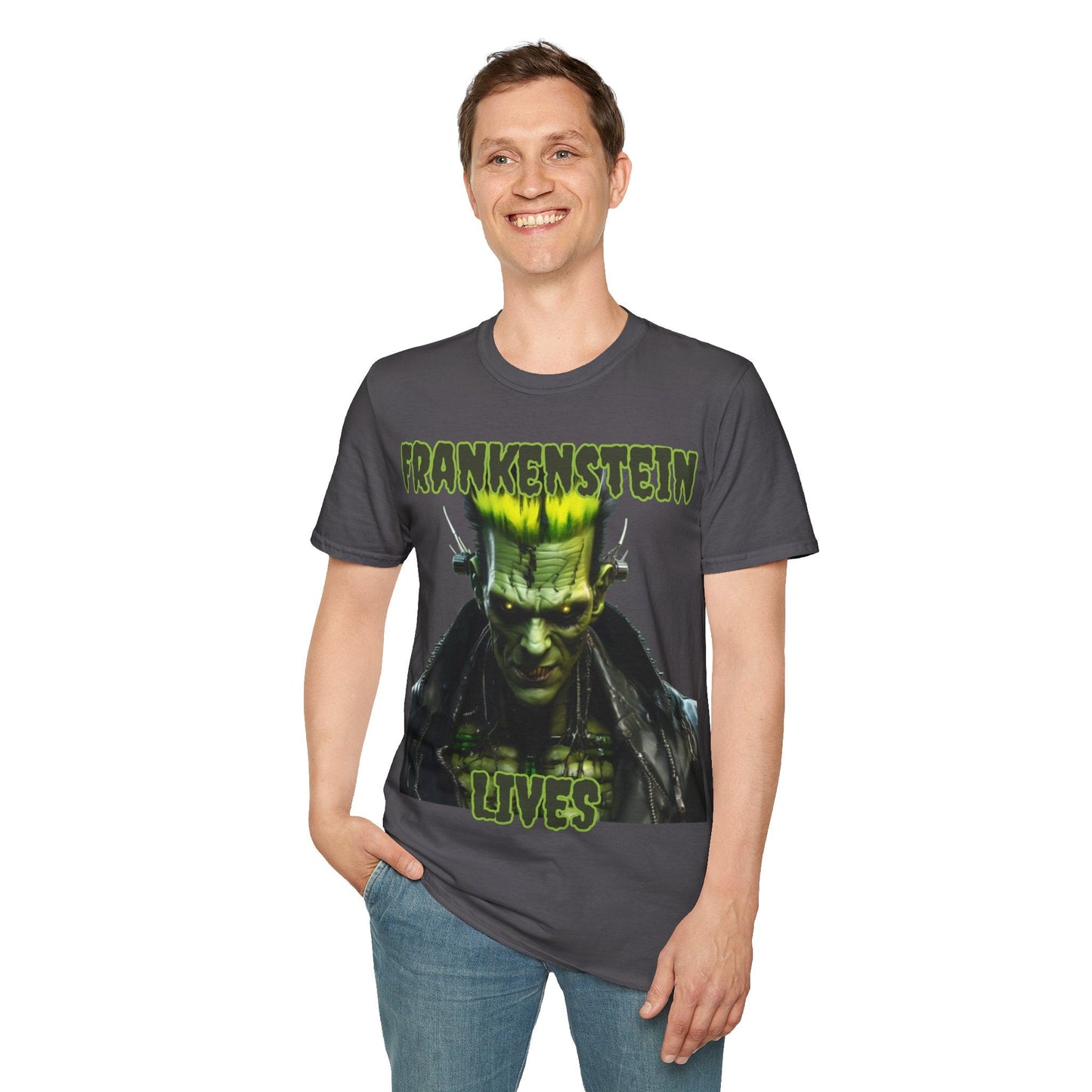 Frankenstein Lives DKcolors Unisex T-Shirt by cypherpunkgear – cypherpunkgear.com | Cypherpunk Merch
