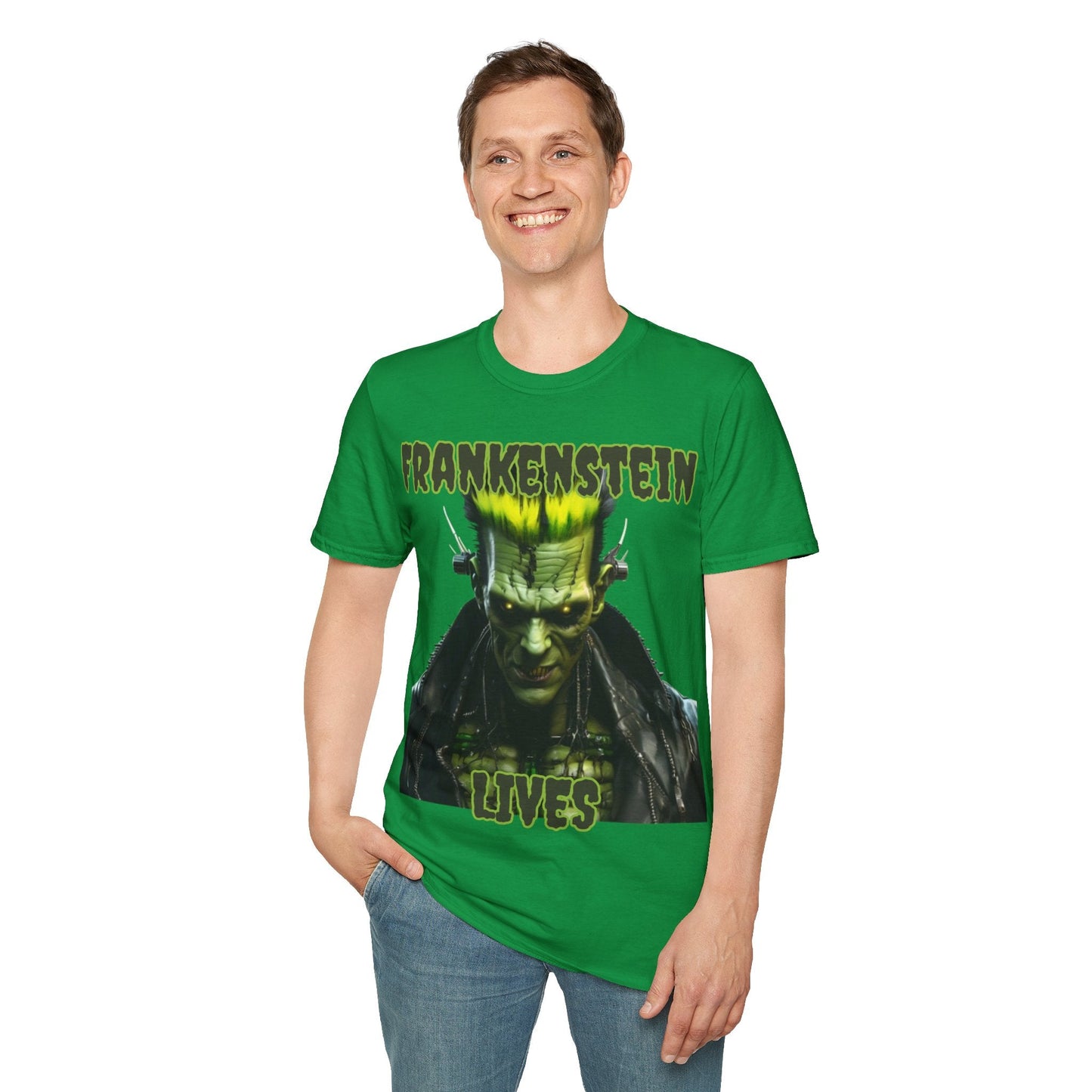 Frankenstein Lives DKcolors Unisex T-Shirt by cypherpunkgear – cypherpunkgear.com | Cypherpunk Merch