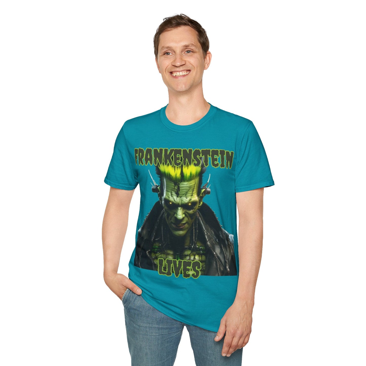 Frankenstein Lives DKcolors Unisex T-Shirt by cypherpunkgear – cypherpunkgear.com | Cypherpunk Merch