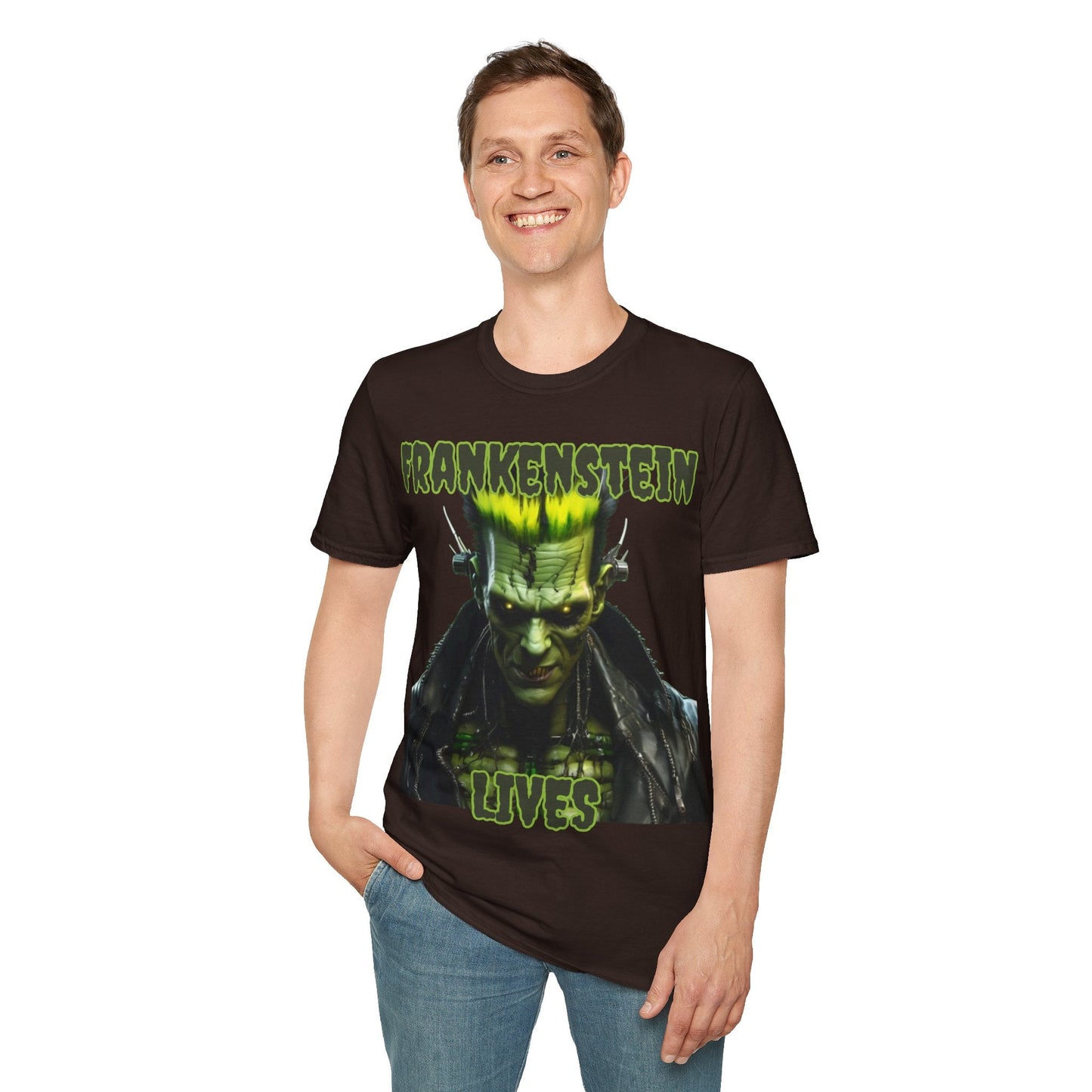 Frankenstein Lives DKcolors Unisex T-Shirt by cypherpunkgear – cypherpunkgear.com | Cypherpunk Merch