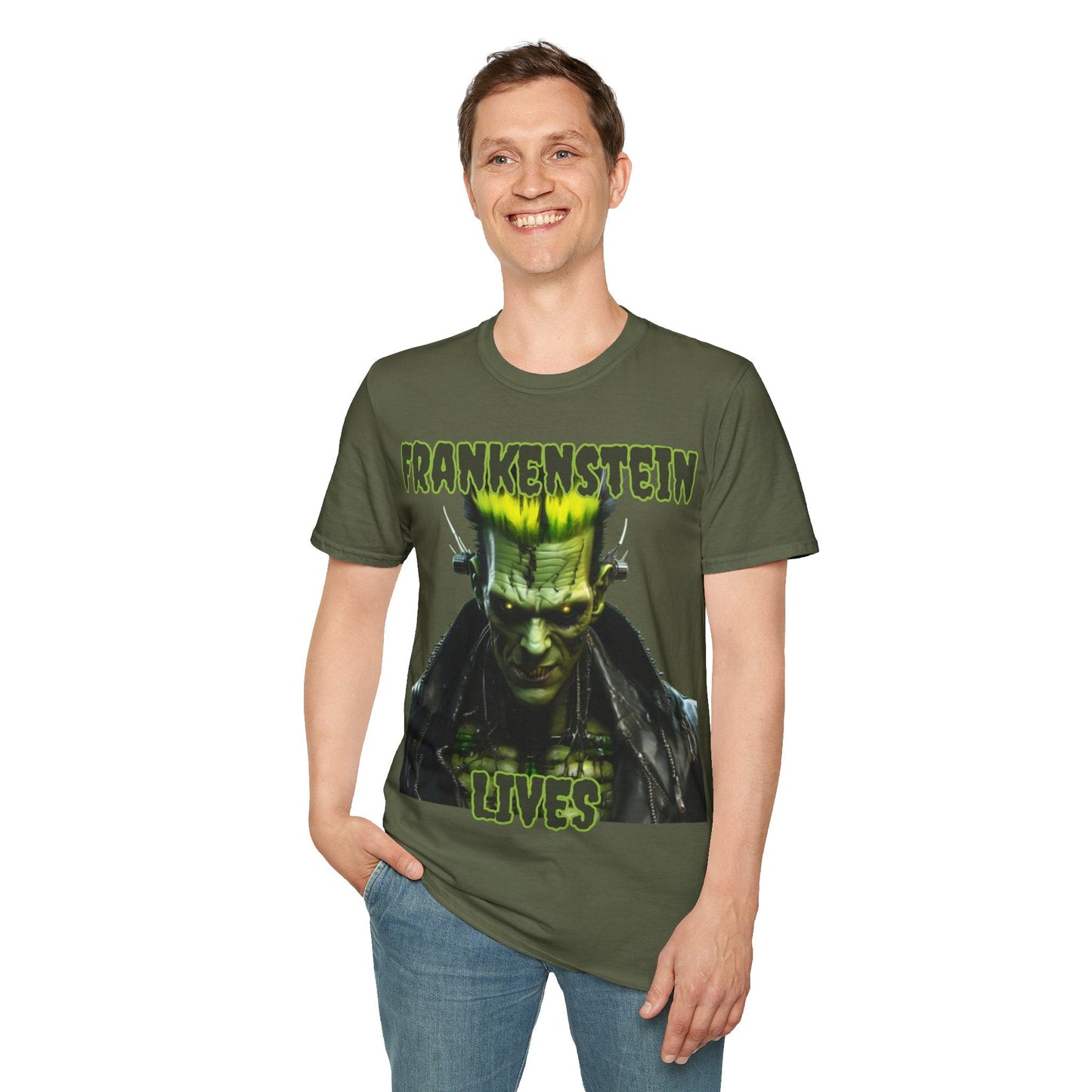 Frankenstein Lives DKcolors Unisex T-Shirt by cypherpunkgear – cypherpunkgear.com | Cypherpunk Merch