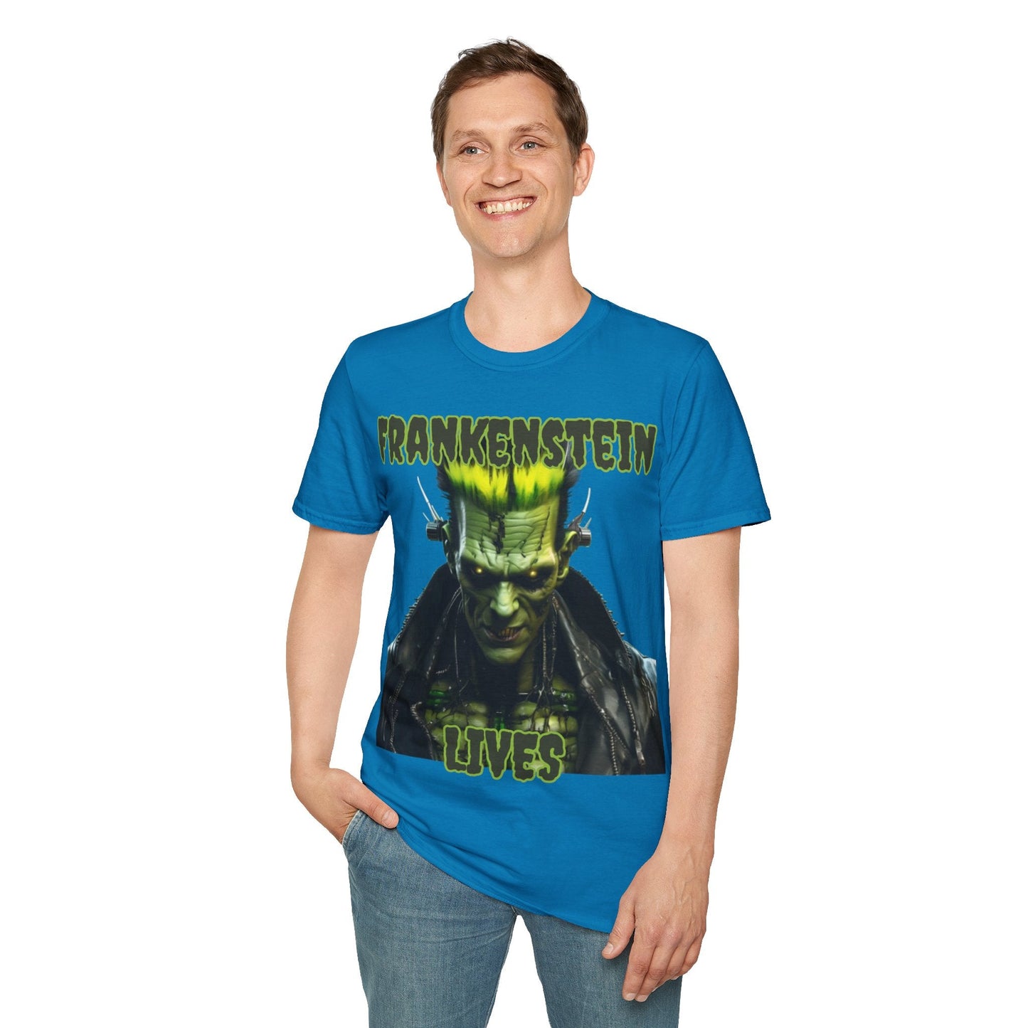 Frankenstein Lives DKcolors Unisex T-Shirt by cypherpunkgear – cypherpunkgear.com | Cypherpunk Merch