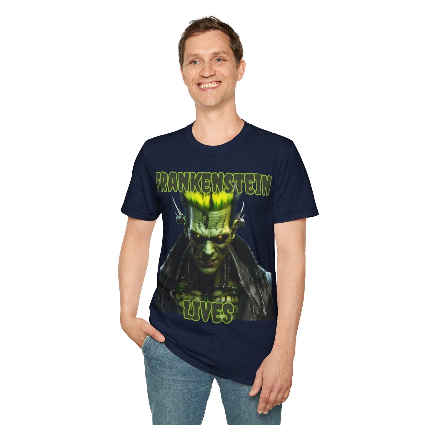 Frankenstein Lives DKcolors Unisex T-Shirt by cypherpunkgear – cypherpunkgear.com | Cypherpunk Merch