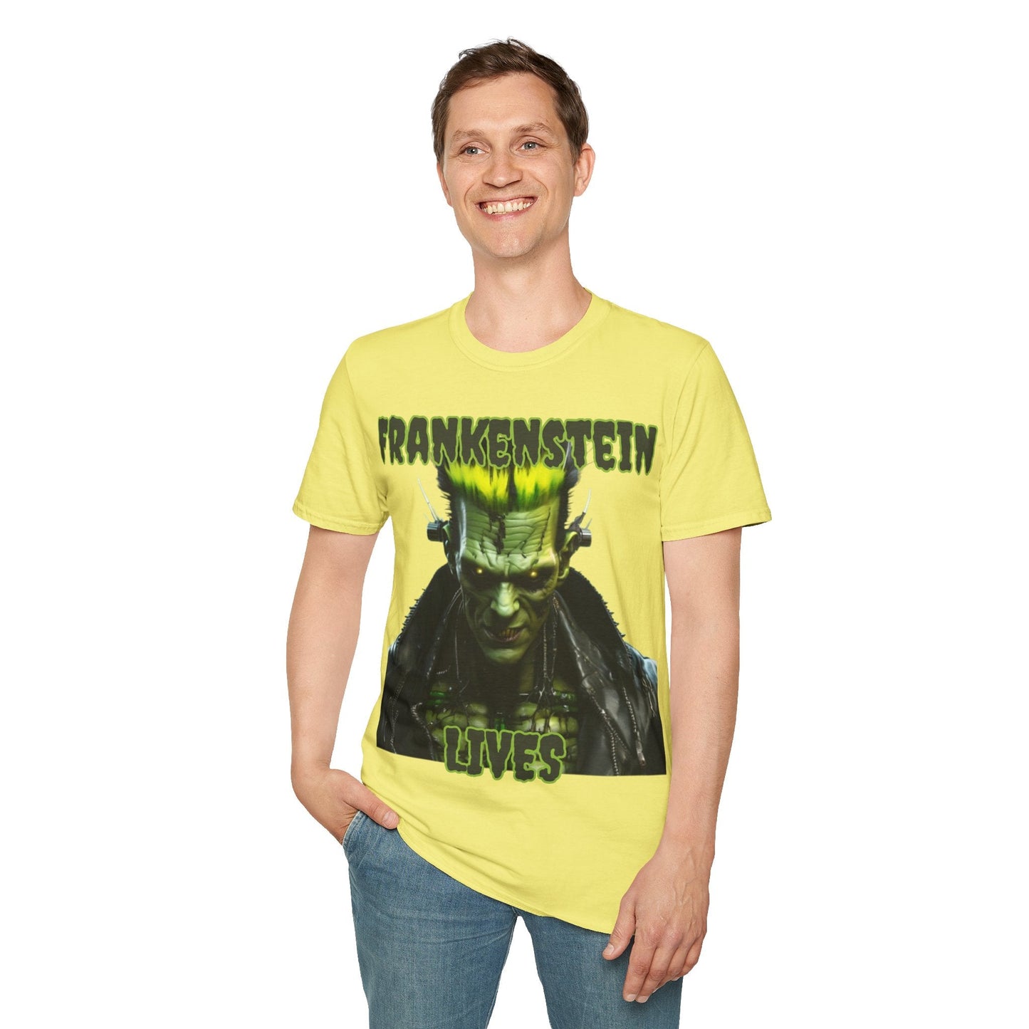 Frankenstein Lives LTcolors Unisex T-Shirt by cypherpunkgear – cypherpunkgear.com | Cypherpunk Merch