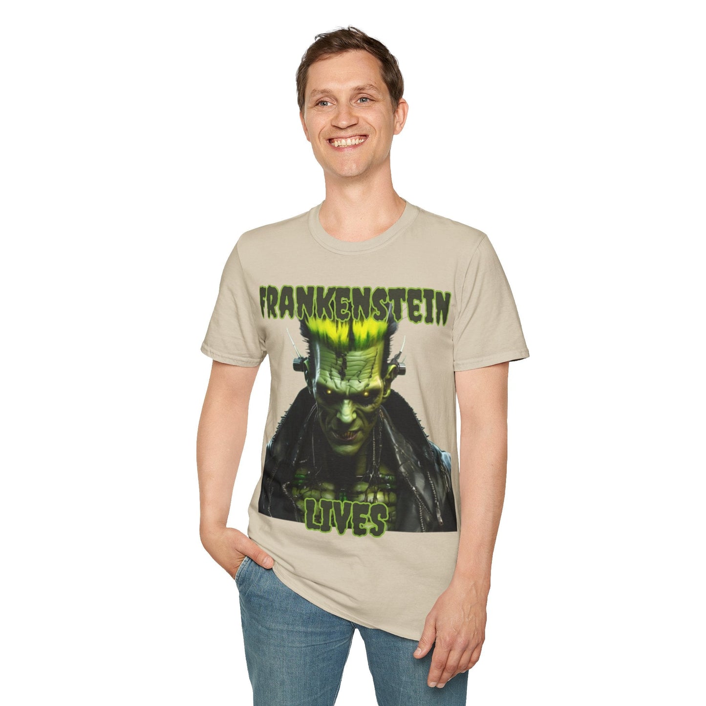 Frankenstein Lives LTcolors Unisex T-Shirt by cypherpunkgear – cypherpunkgear.com | Cypherpunk Merch