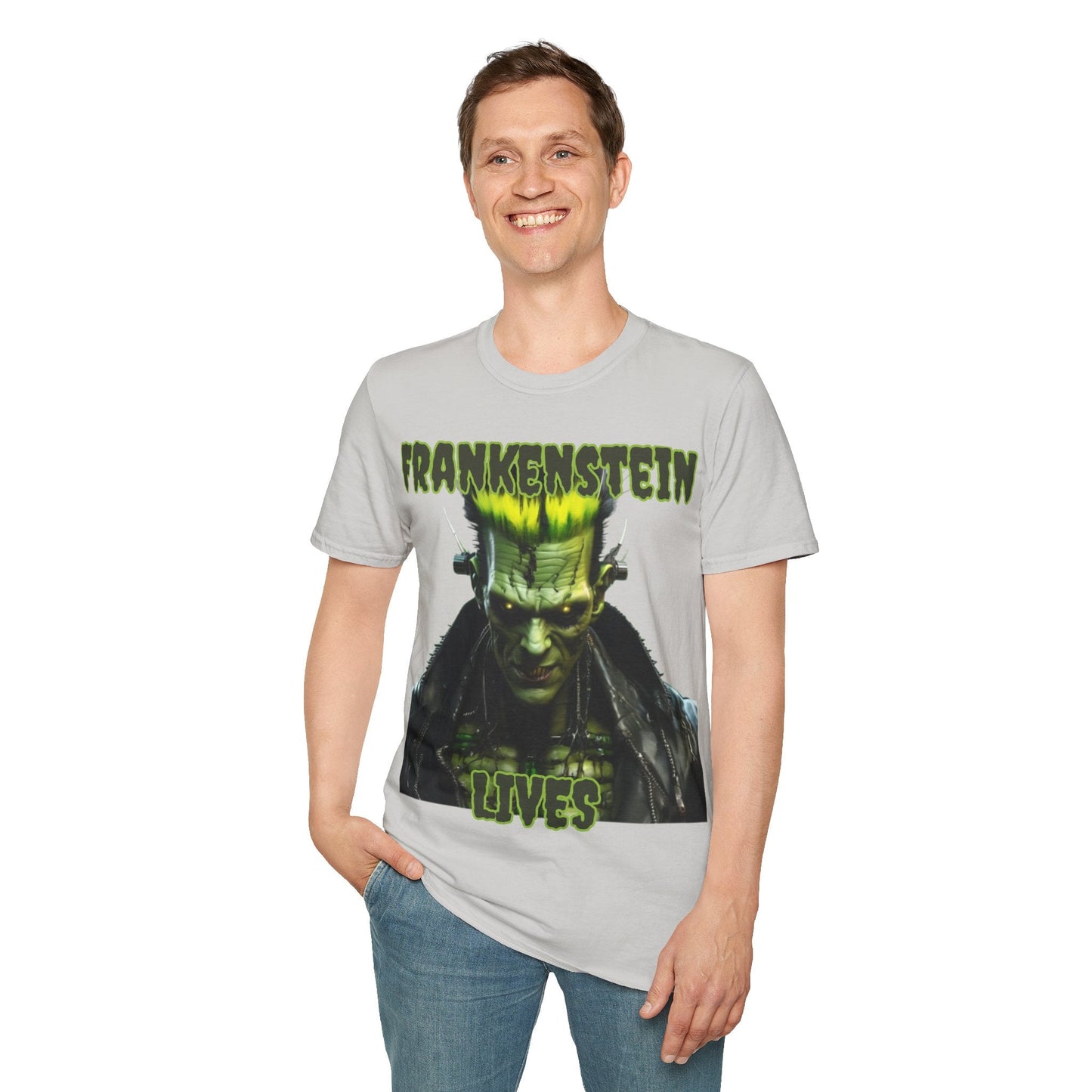 Frankenstein Lives LTcolors Unisex T-Shirt by cypherpunkgear – cypherpunkgear.com | Cypherpunk Merch