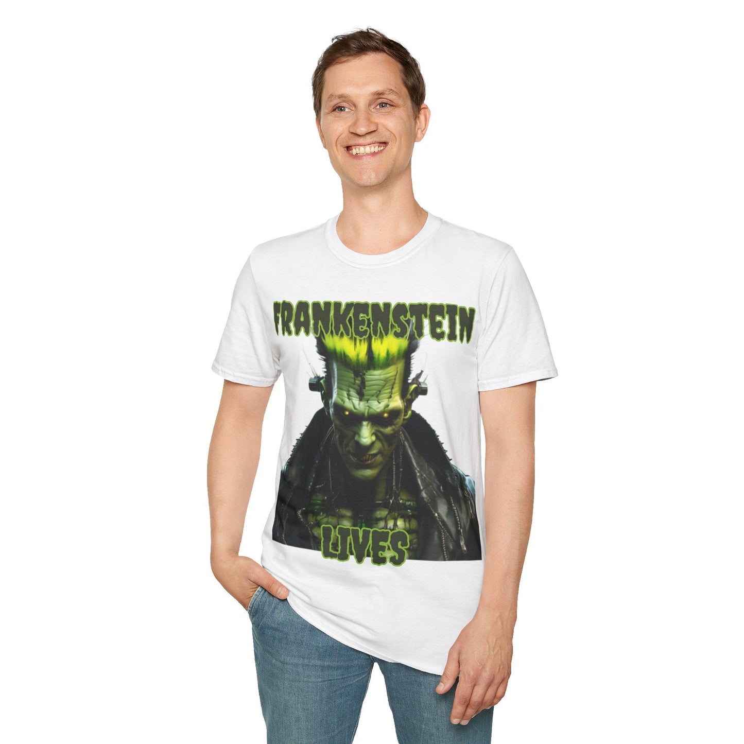 Frankenstein Lives LTcolors Unisex T-Shirt by cypherpunkgear – cypherpunkgear.com | Cypherpunk Merch