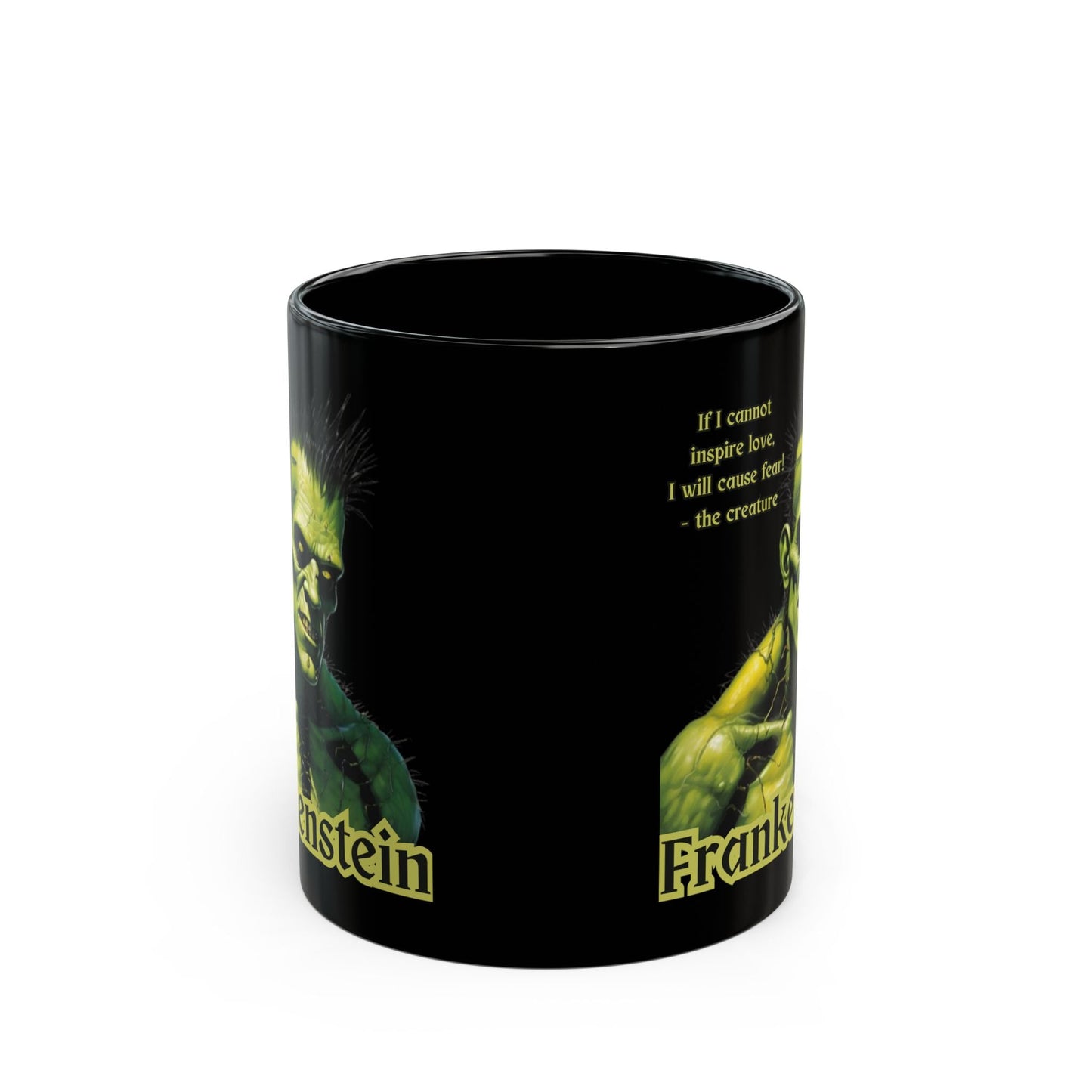 Frankenstein's Creature Black Mug by cypherpunkgear – cypherpunkgear.com | Cypherpunk Merch