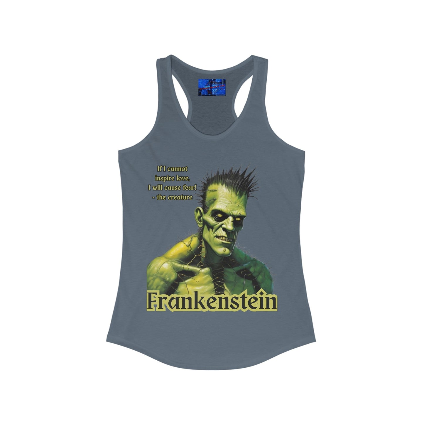 Frankenstein's Creature Women's Racerback Tank Top by cypherpunkgear – cypherpunkgear.com | Cypherpunk Merch
