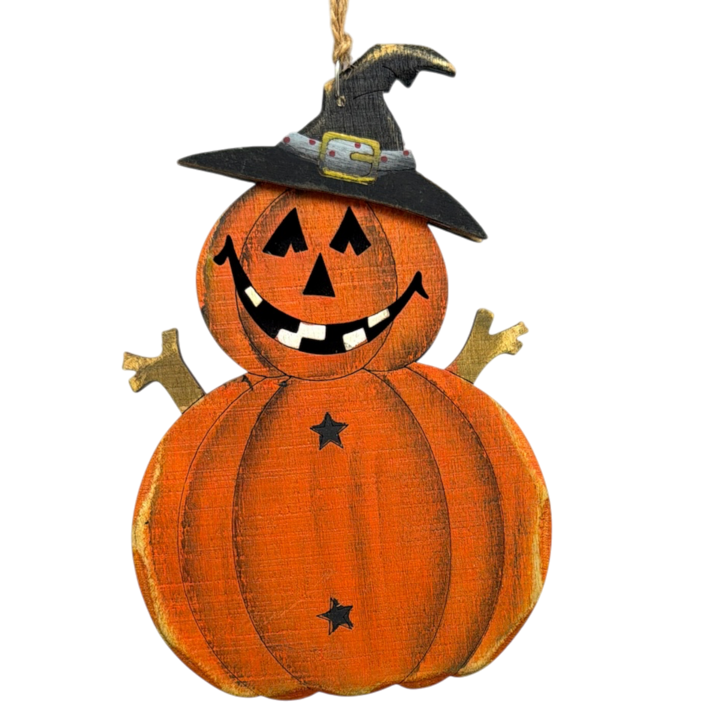 Jack The Pumpkin Stack Wooden Ornament