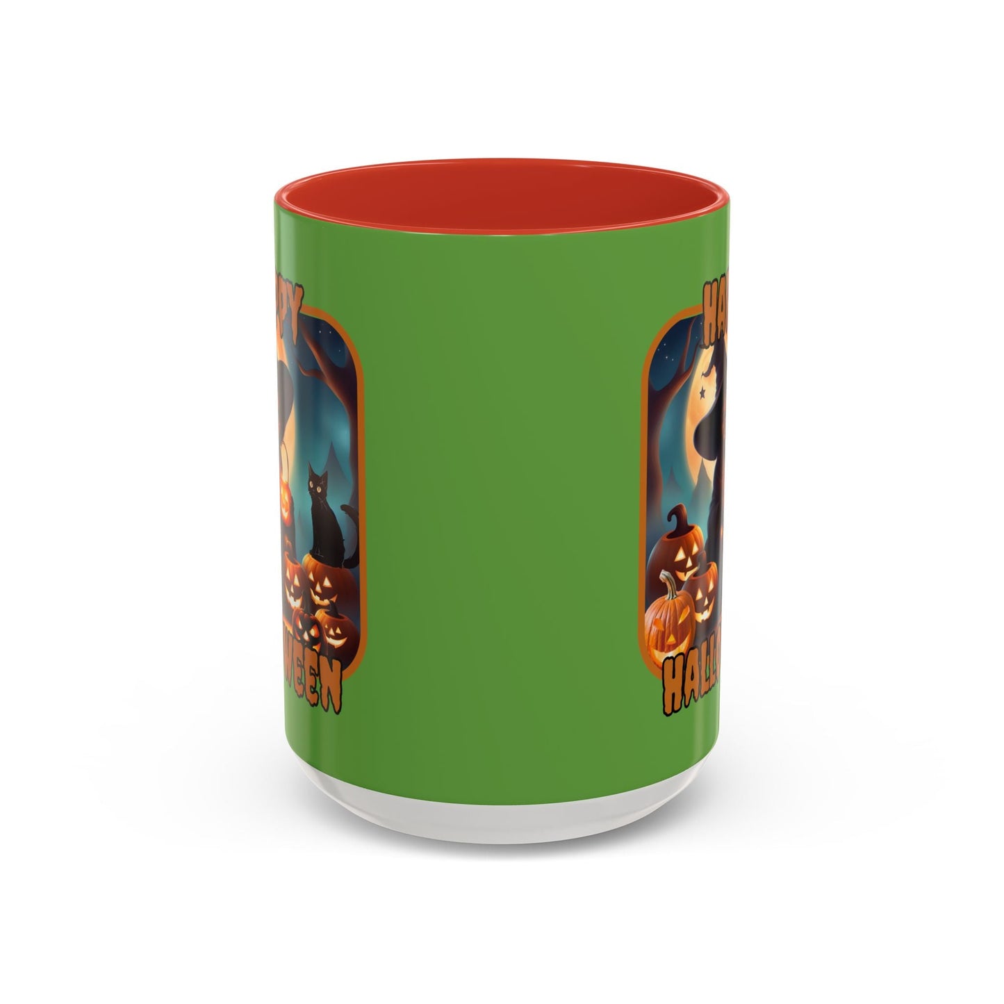 Happy Halloween Cute Witch ORfont Accent Mug by cypherpunkgear – cypherpunkgear.com | Cypherpunk Merch