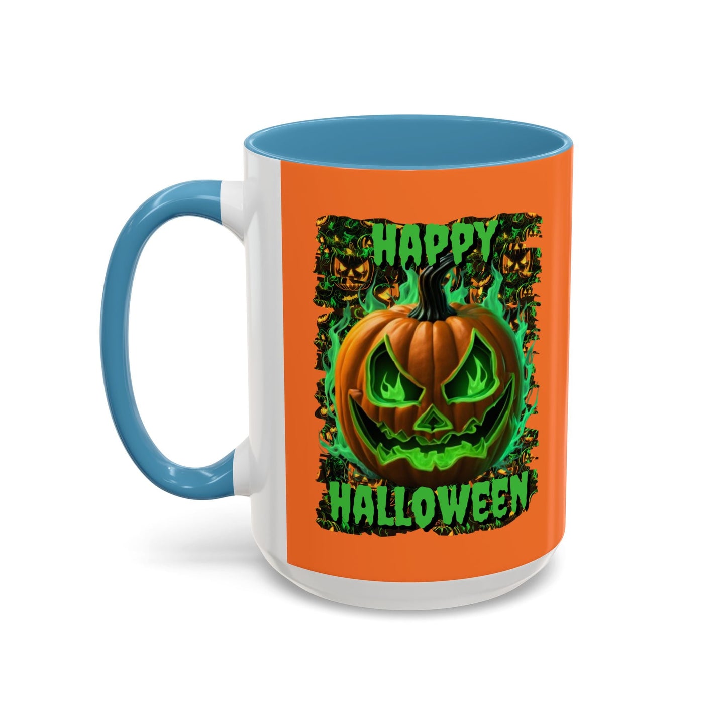 Happy Halloween Green Jack Accent Mug by cypherpunkgear – cypherpunkgear.com | Cypherpunk Merch