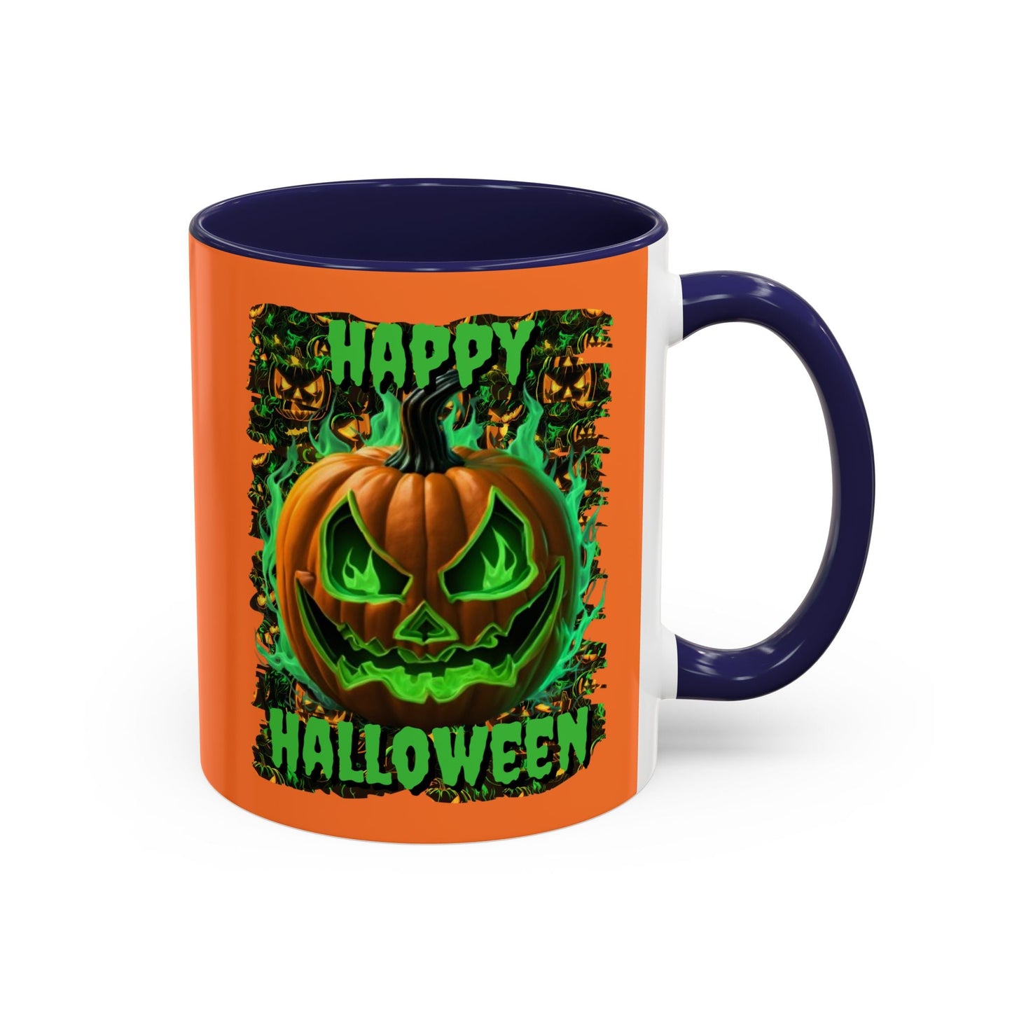 Happy Halloween Green Jack Accent Mug by cypherpunkgear – cypherpunkgear.com | Cypherpunk Merch