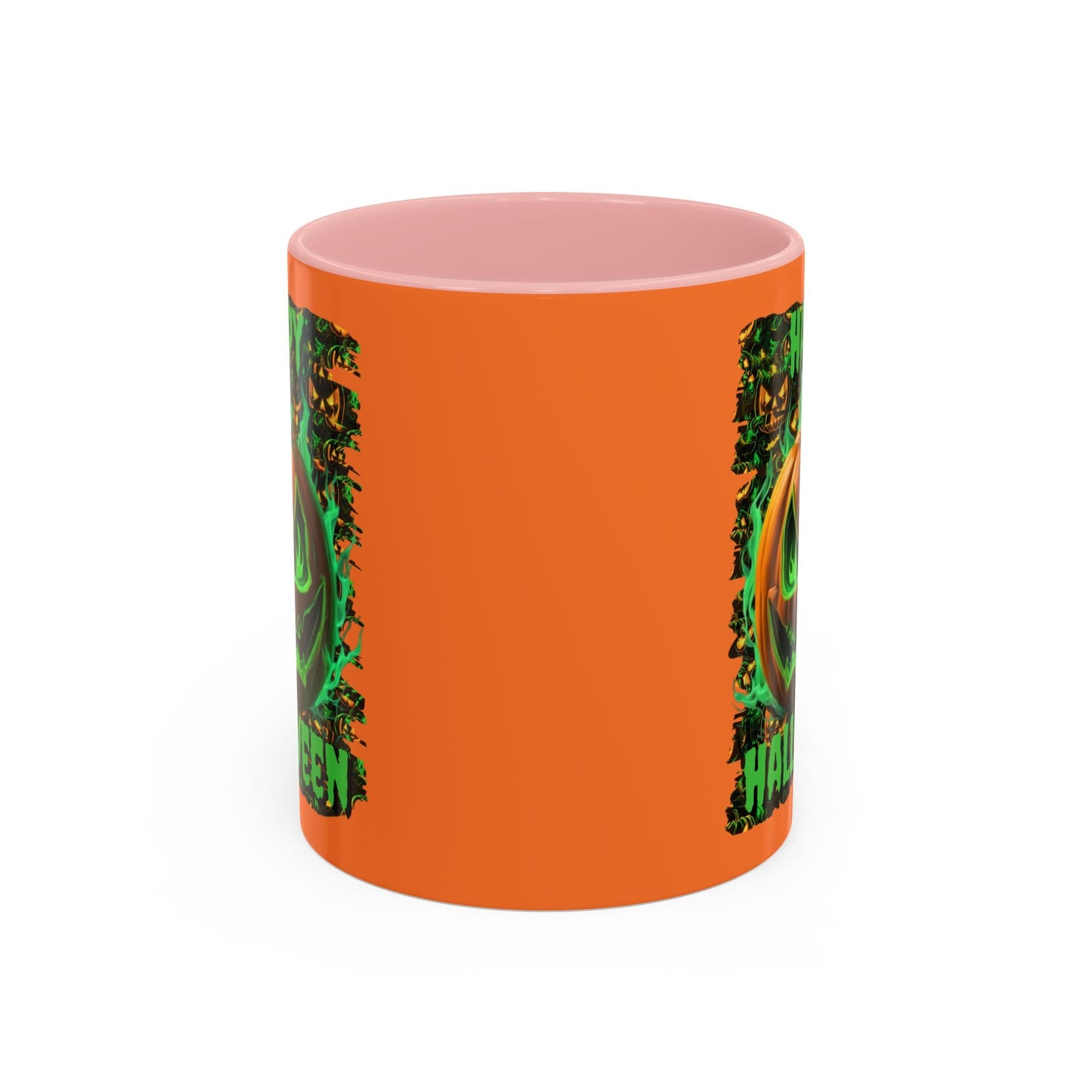 Happy Halloween Green Jack Accent Mug by cypherpunkgear – cypherpunkgear.com | Cypherpunk Merch