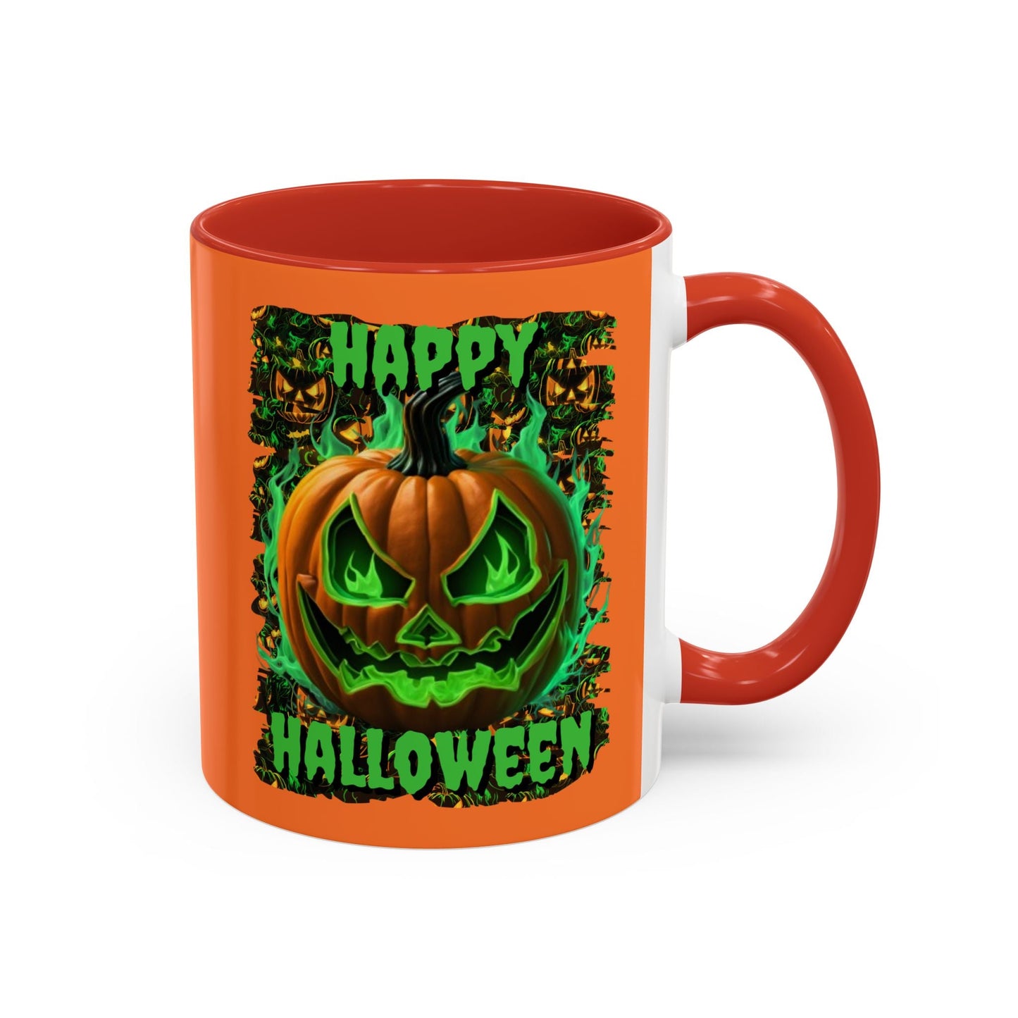 Happy Halloween Green Jack Accent Mug by cypherpunkgear – cypherpunkgear.com | Cypherpunk Merch