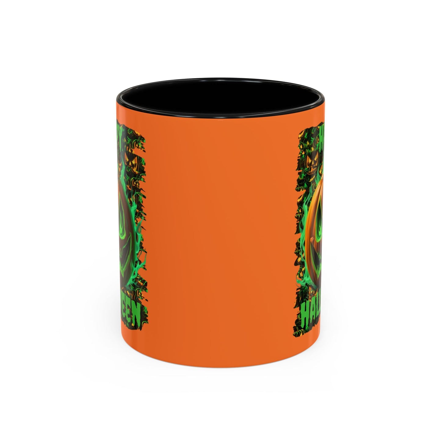 Happy Halloween Green Jack Accent Mug by cypherpunkgear – cypherpunkgear.com | Cypherpunk Merch