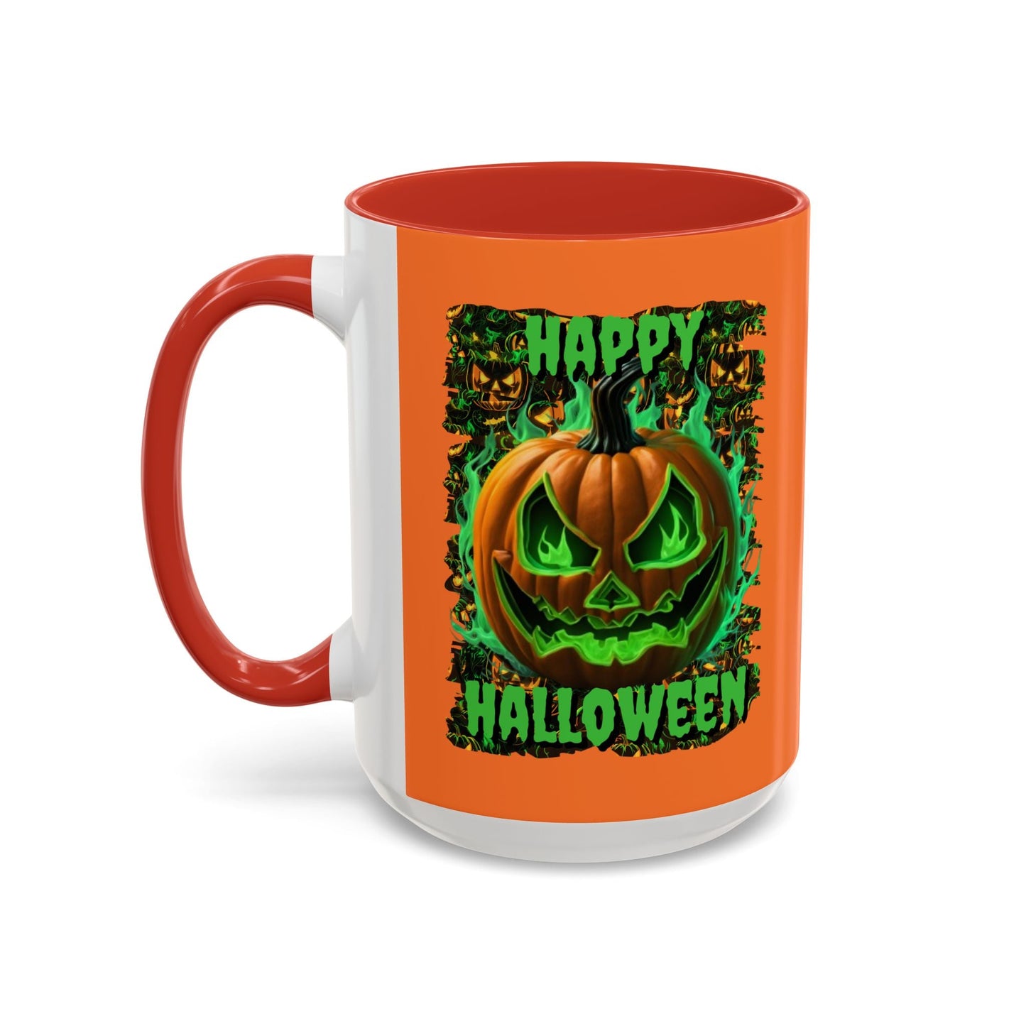 Happy Halloween Green Jack Accent Mug by cypherpunkgear – cypherpunkgear.com | Cypherpunk Merch