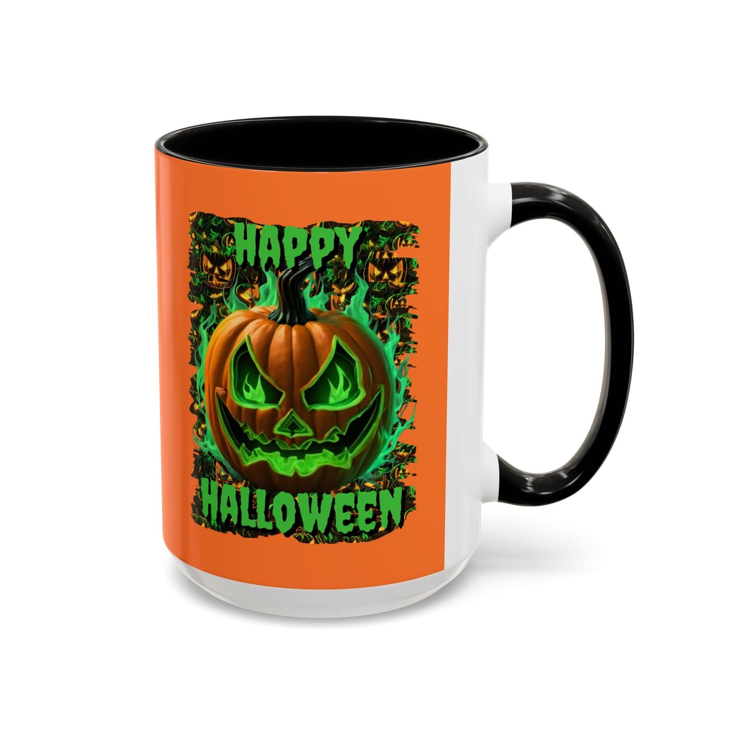 Happy Halloween Green Jack Accent Mug by cypherpunkgear – cypherpunkgear.com | Cypherpunk Merch