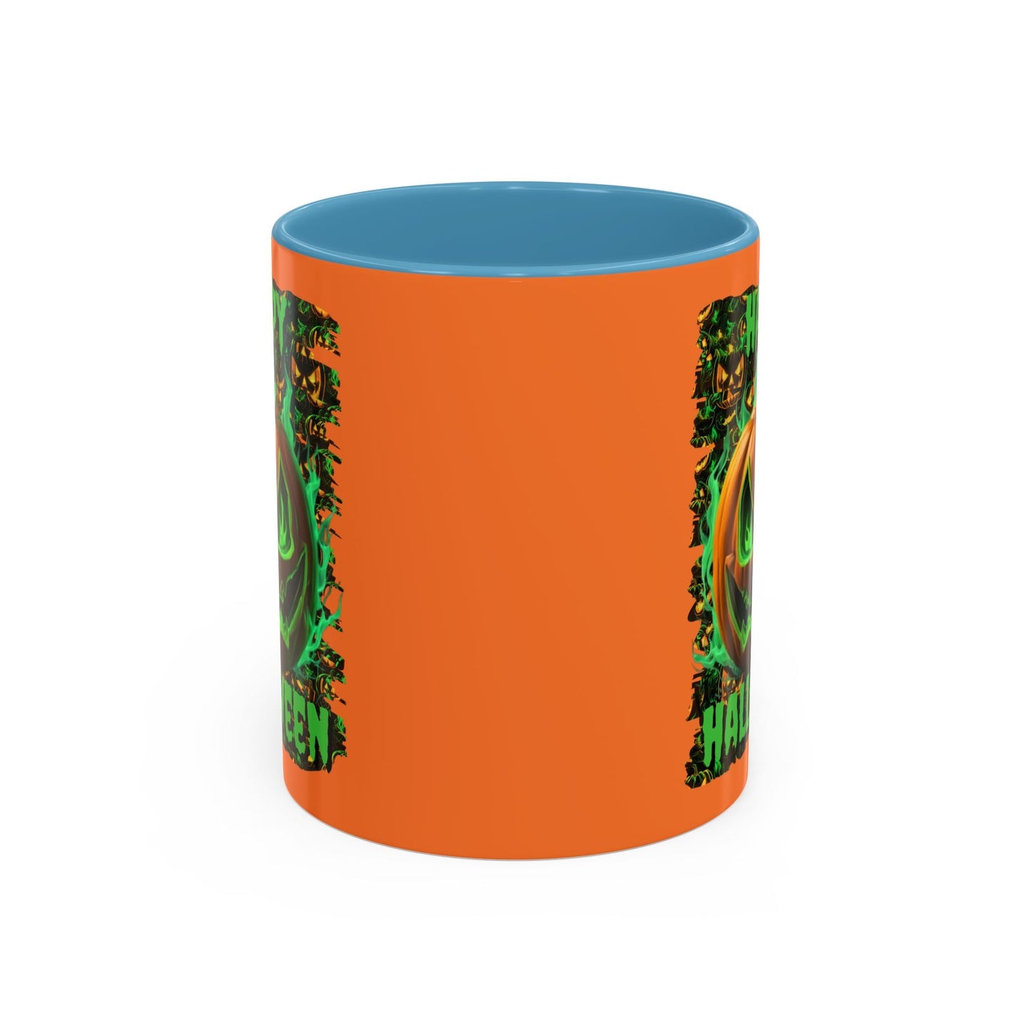 Happy Halloween Green Jack Accent Mug by cypherpunkgear – cypherpunkgear.com | Cypherpunk Merch