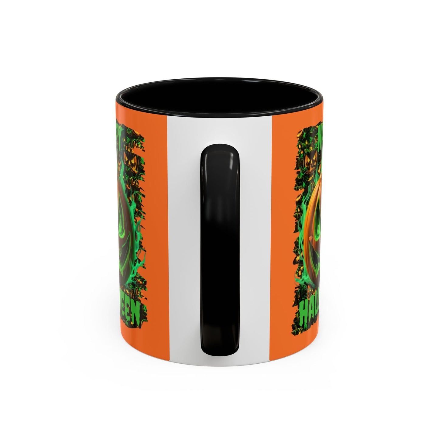 Happy Halloween Green Jack Accent Mug by cypherpunkgear – cypherpunkgear.com | Cypherpunk Merch