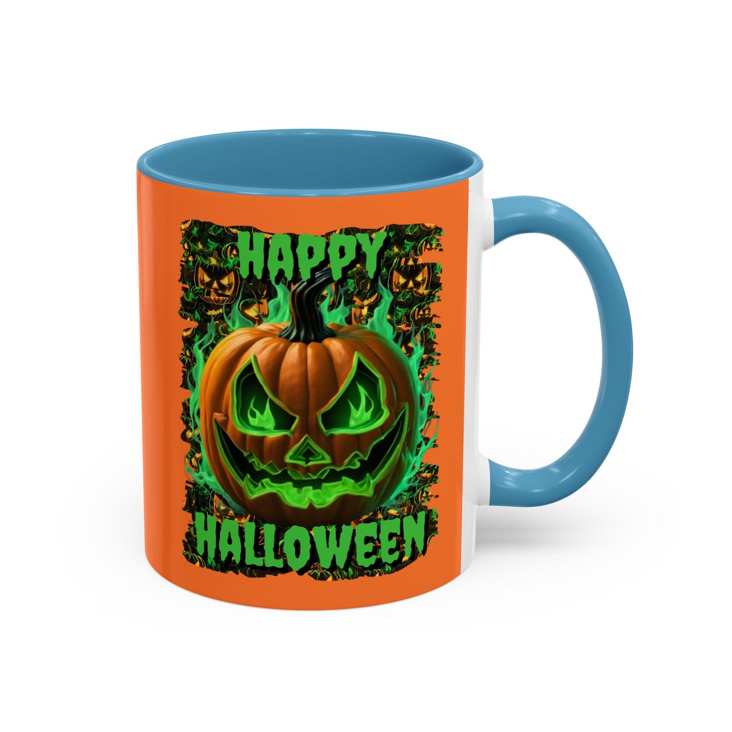 Happy Halloween Green Jack Accent Mug by cypherpunkgear – cypherpunkgear.com | Cypherpunk Merch