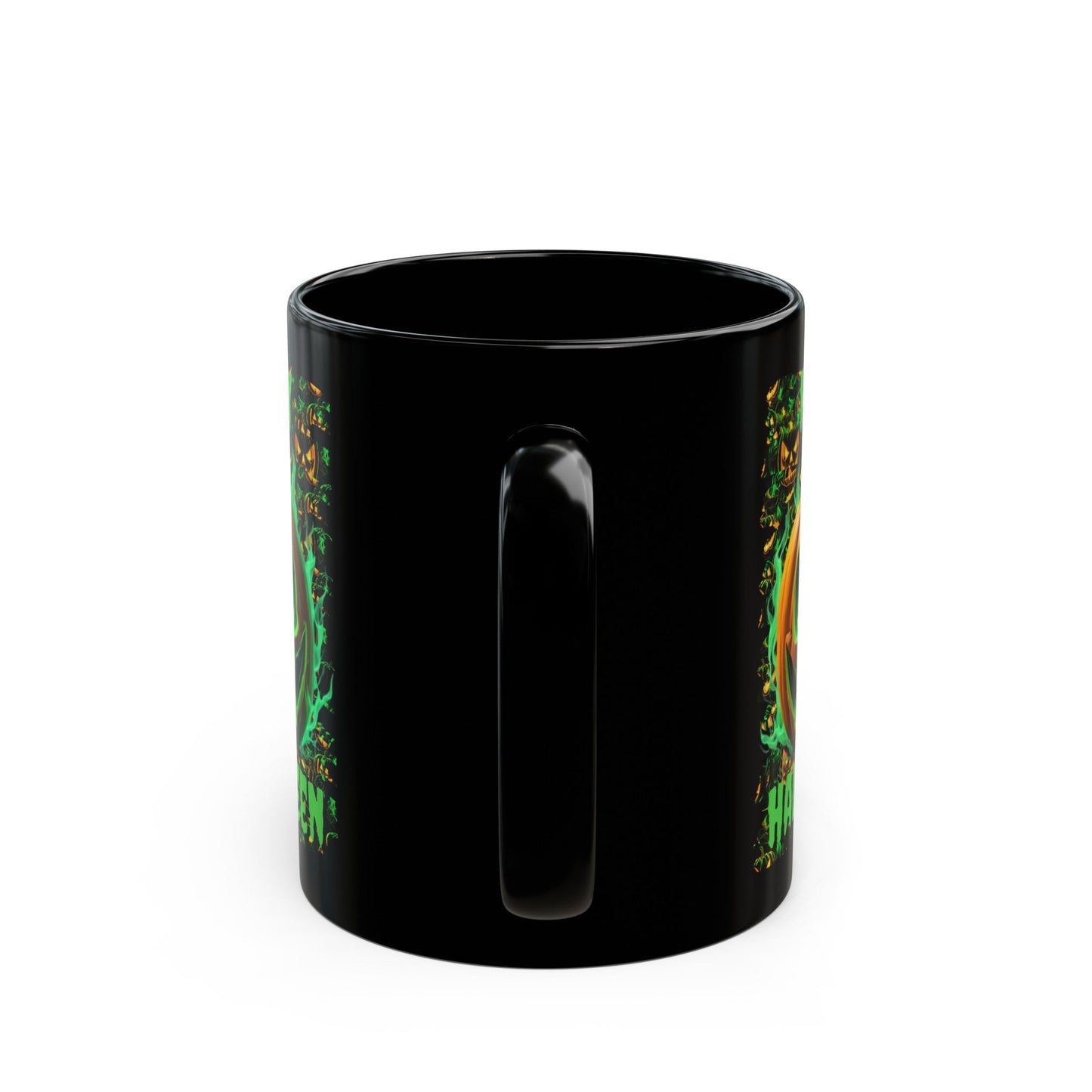 Happy Halloween Green Jack Black Mug by cypherpunkgear – cypherpunkgear.com | Cypherpunk Merch