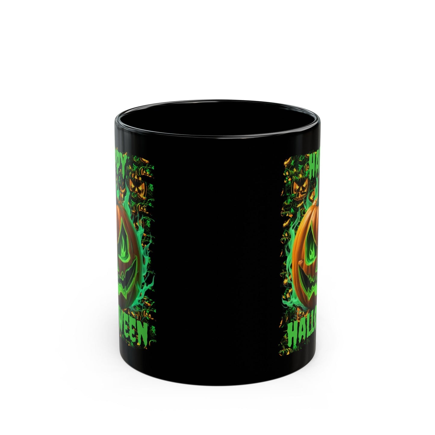 Happy Halloween Green Jack Black Mug by cypherpunkgear – cypherpunkgear.com | Cypherpunk Merch