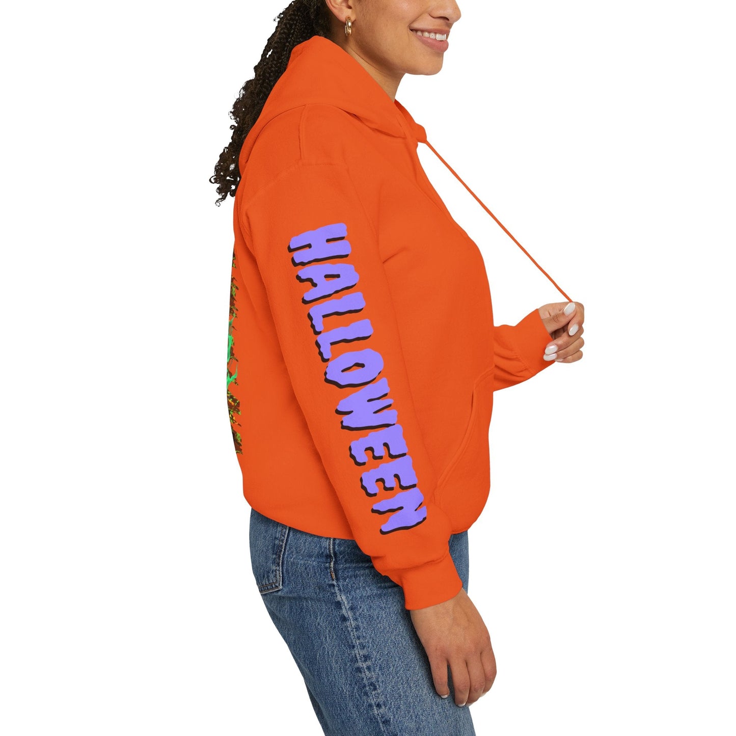 Happy Halloween Green Jack Hoodie Unisex Hooded Sweatshirt by cypherpunkgear – cypherpunkgear.com | Cypherpunk Merch