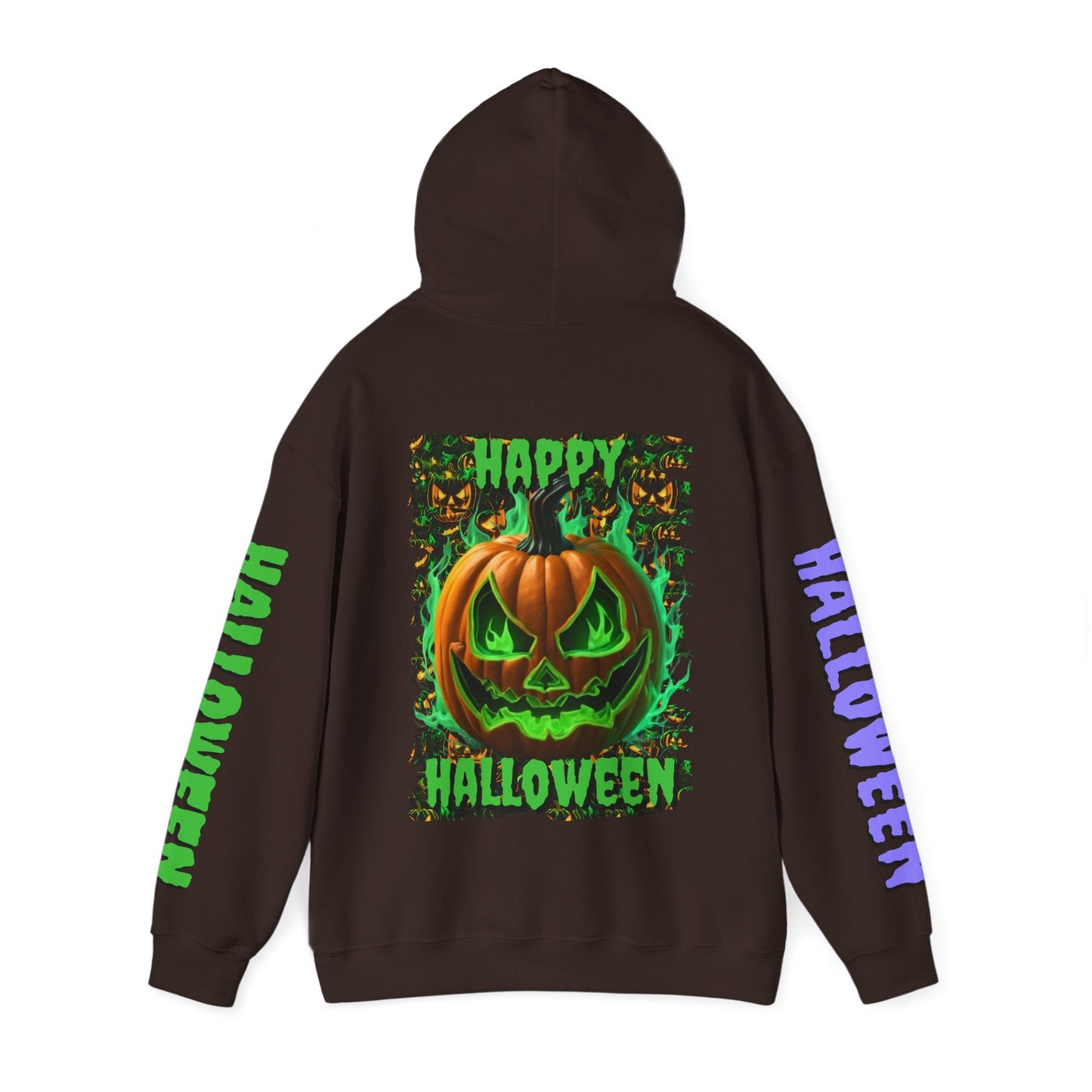 Happy Halloween Green Jack Hoodie Unisex Hooded Sweatshirt by cypherpunkgear – cypherpunkgear.com | Cypherpunk Merch
