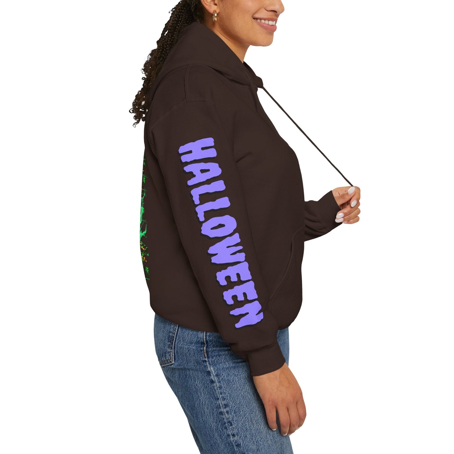 Happy Halloween Green Jack Hoodie Unisex Hooded Sweatshirt by cypherpunkgear – cypherpunkgear.com | Cypherpunk Merch